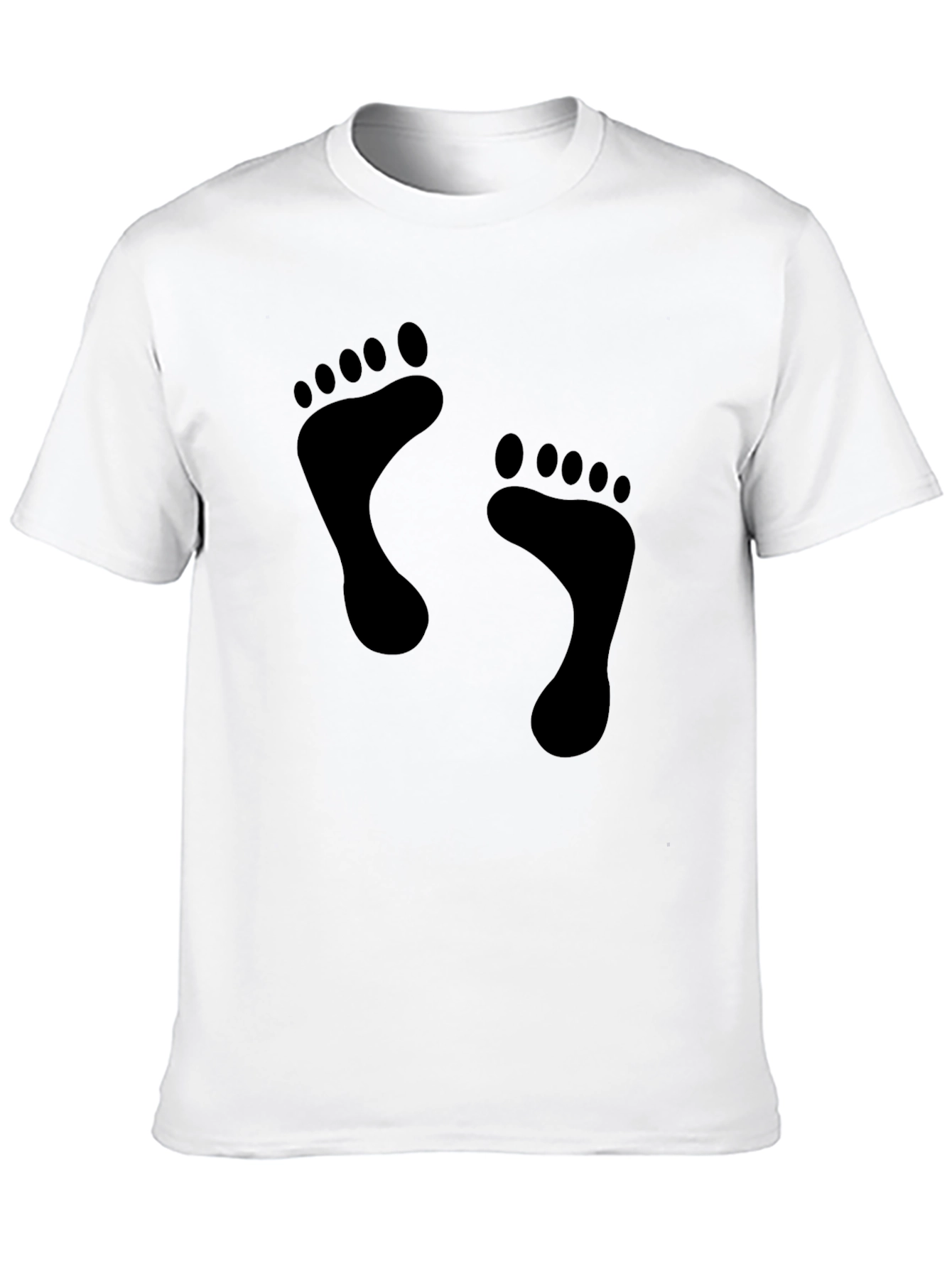 Footprint Graphic Print Tee - Black Unisex T-Shirt