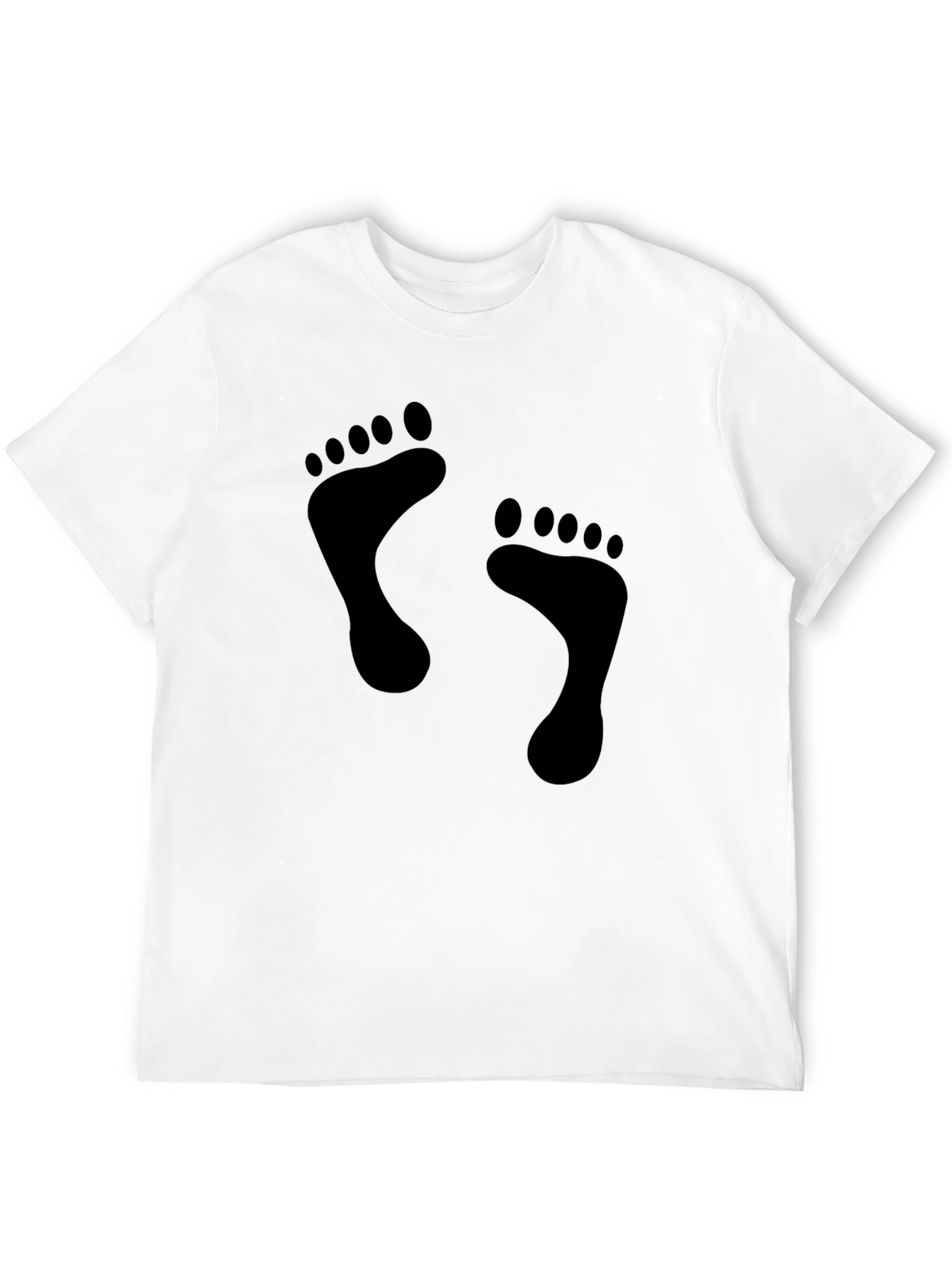 Footprint Graphic Print Tee - Black Unisex T-Shirt