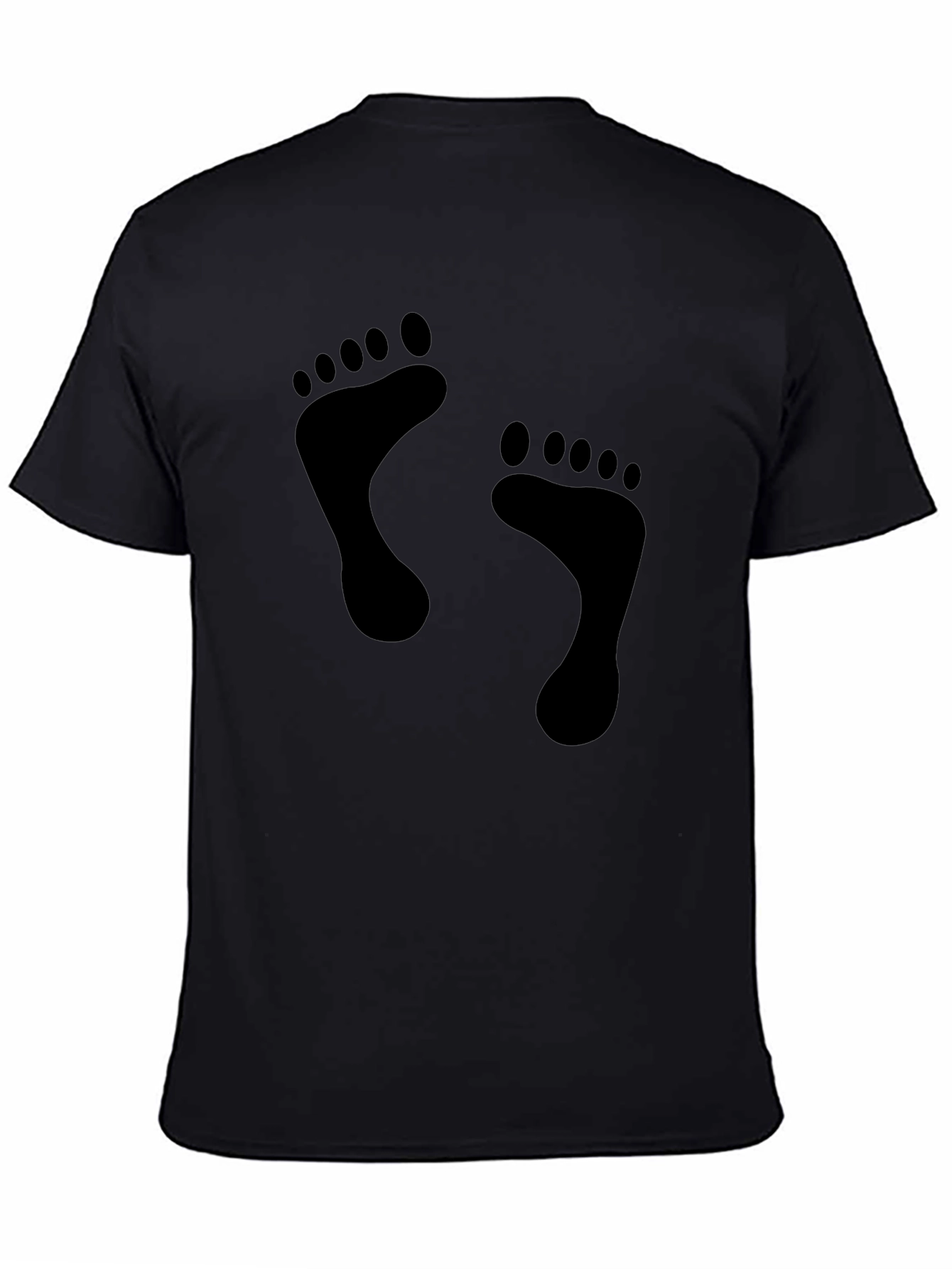 Footprint Graphic Print Tee - Black Unisex T-Shirt