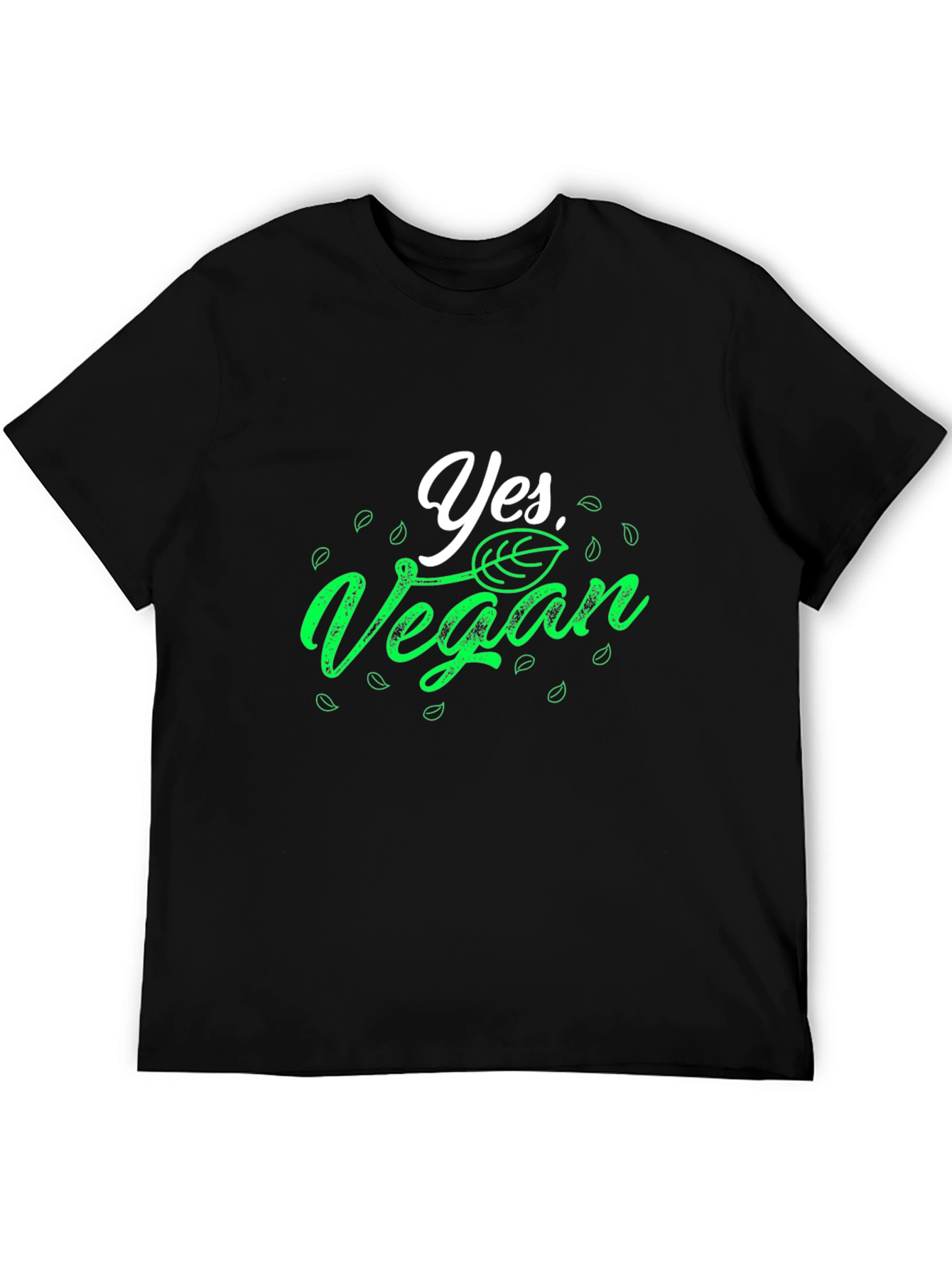Yes Vegan T-Shirt - Black Cotton Tee