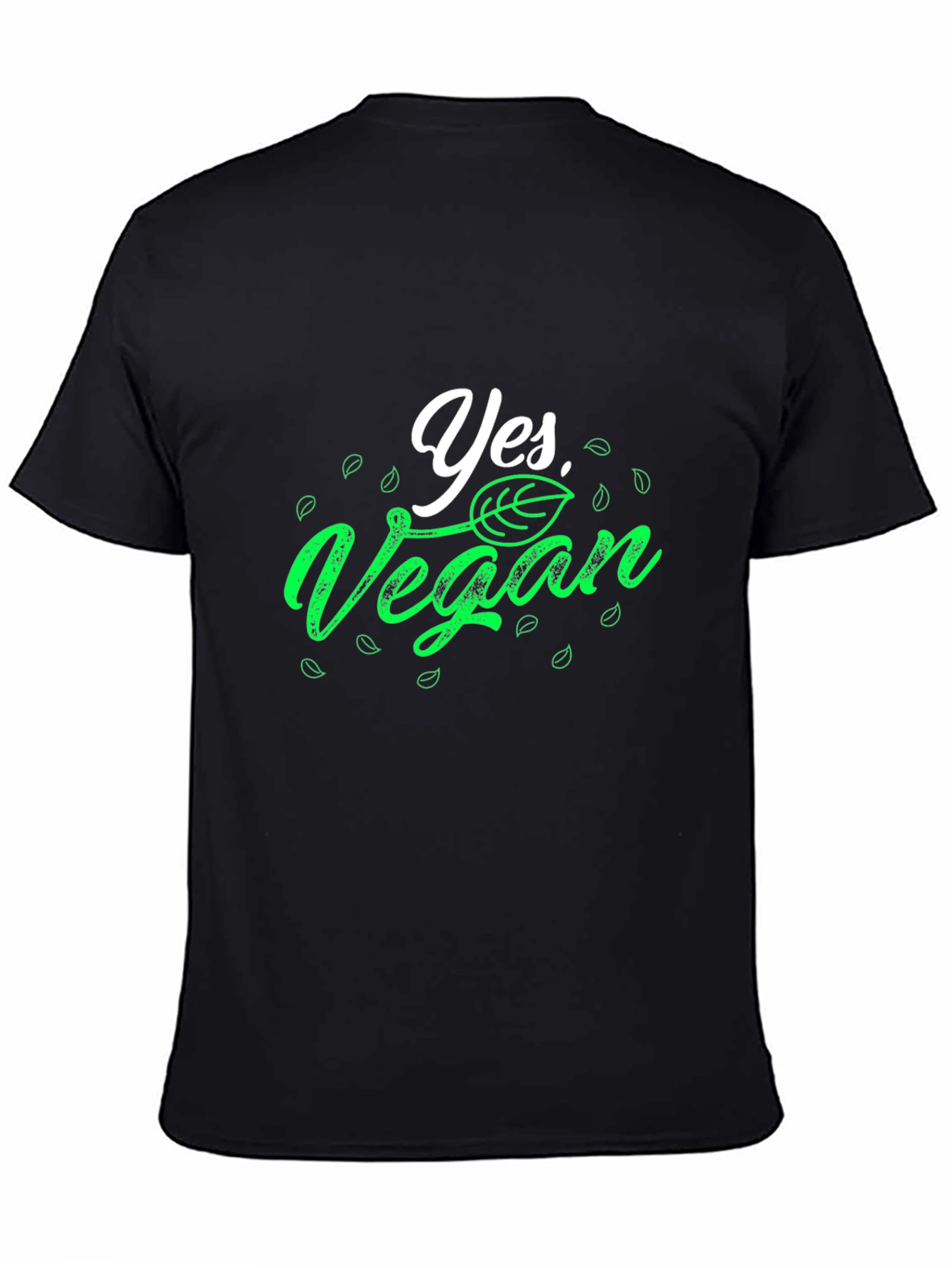 Yes Vegan T-Shirt - Black Cotton Tee