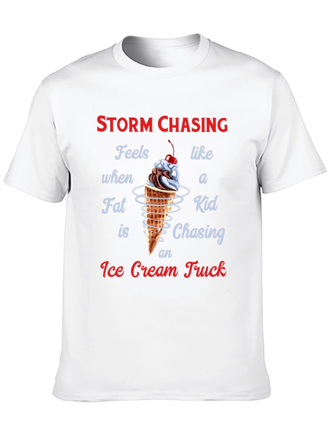 Storm Chasing Ice Cream Truck Graphic T-Shirt