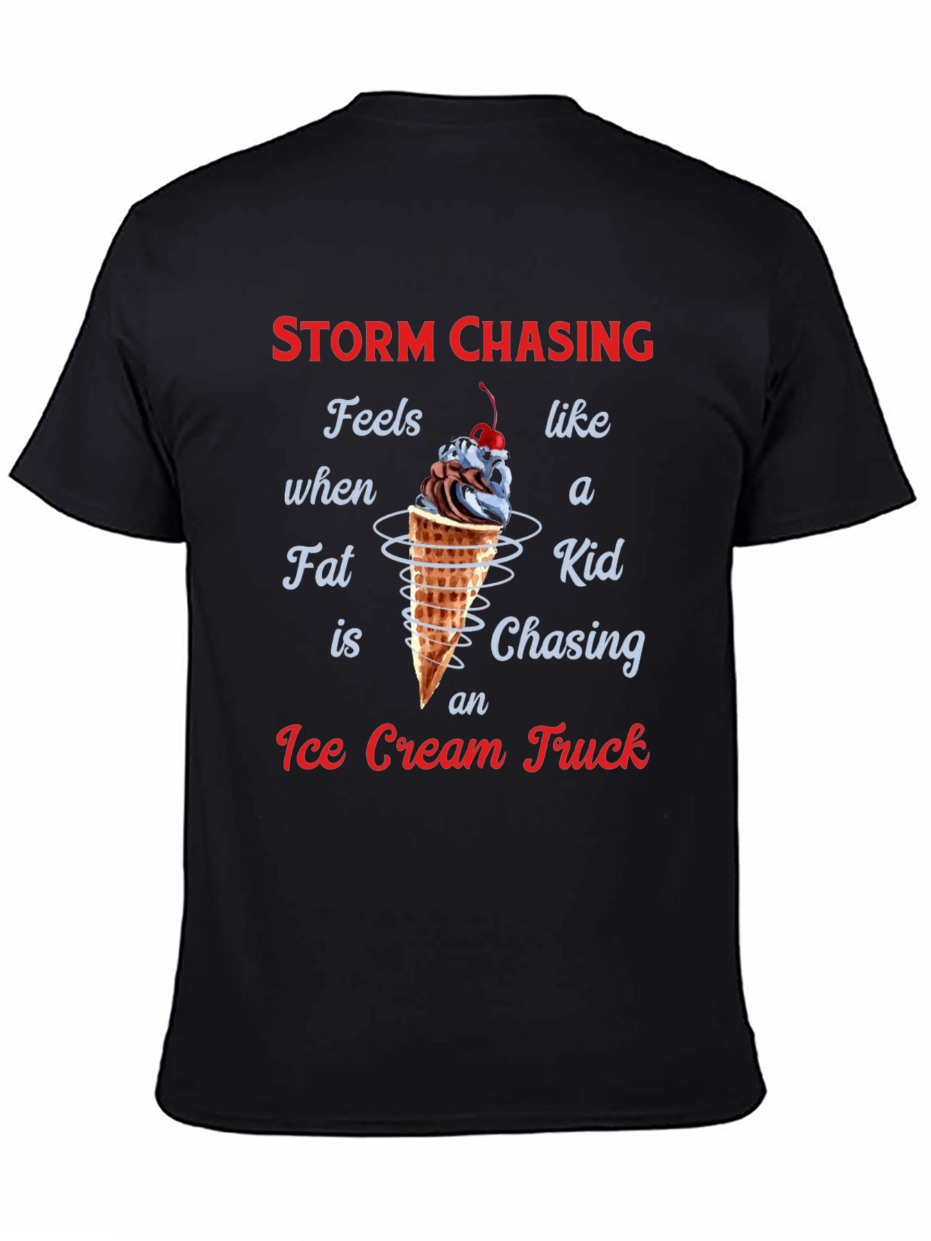 Storm Chasing Ice Cream Truck Graphic T-Shirt