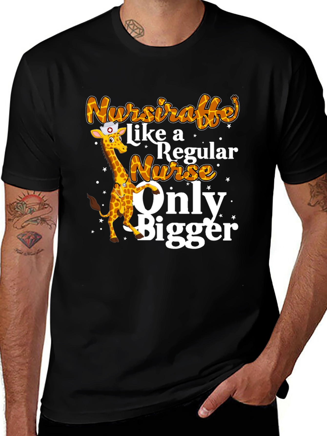 Nursiraffe T-Shirt: Funny Nurse Giraffe Graphic Tee
