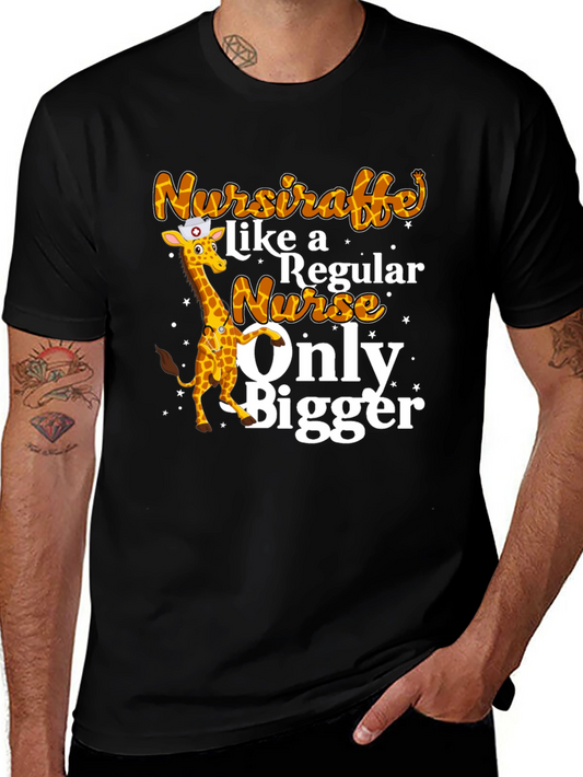 Nursiraffe T-Shirt: Funny Nurse Giraffe Graphic Tee