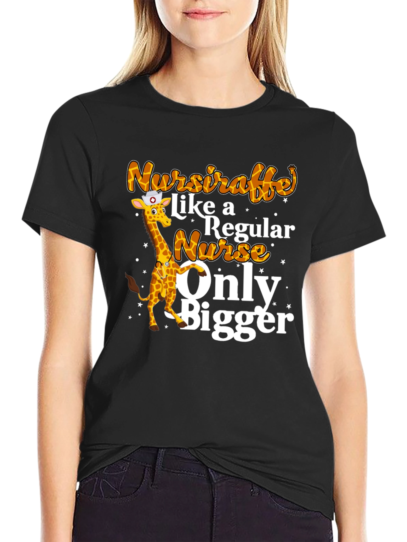 Nursiraffe T-Shirt: Funny Nurse Giraffe Graphic Tee