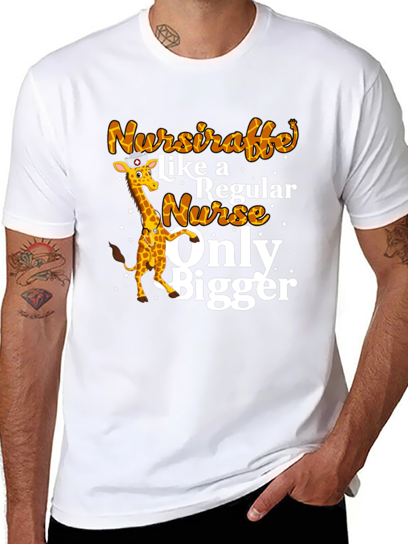 Nursiraffe T-Shirt: Funny Nurse Giraffe Graphic Tee