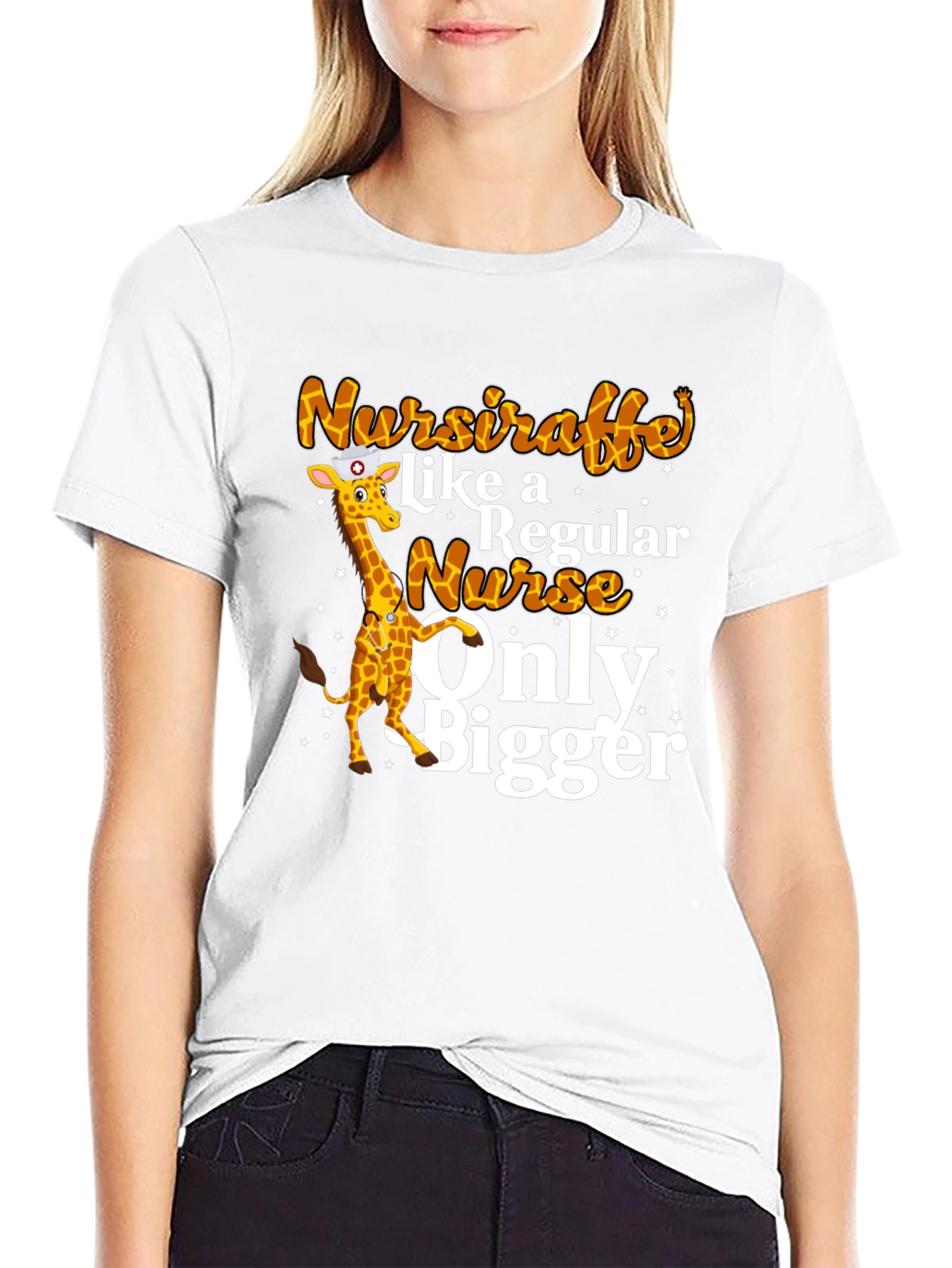 Nursiraffe T-Shirt: Funny Nurse Giraffe Graphic Tee