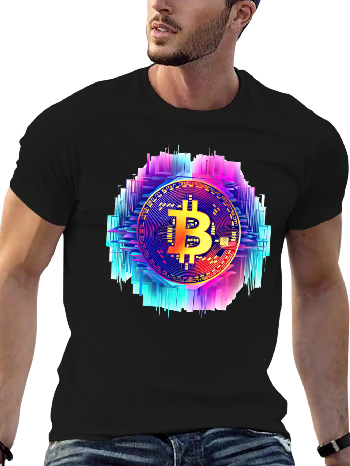 Bitcoin Circuit Board Graphic Tee - Black