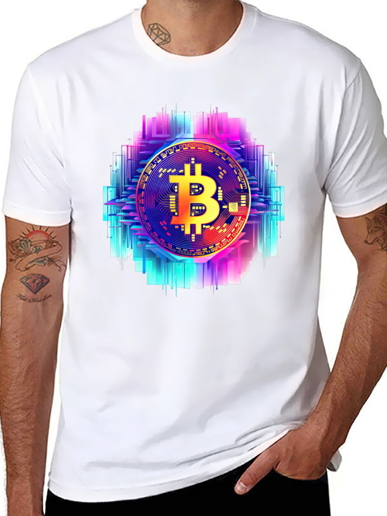 Bitcoin Circuit Board Graphic Tee - Black