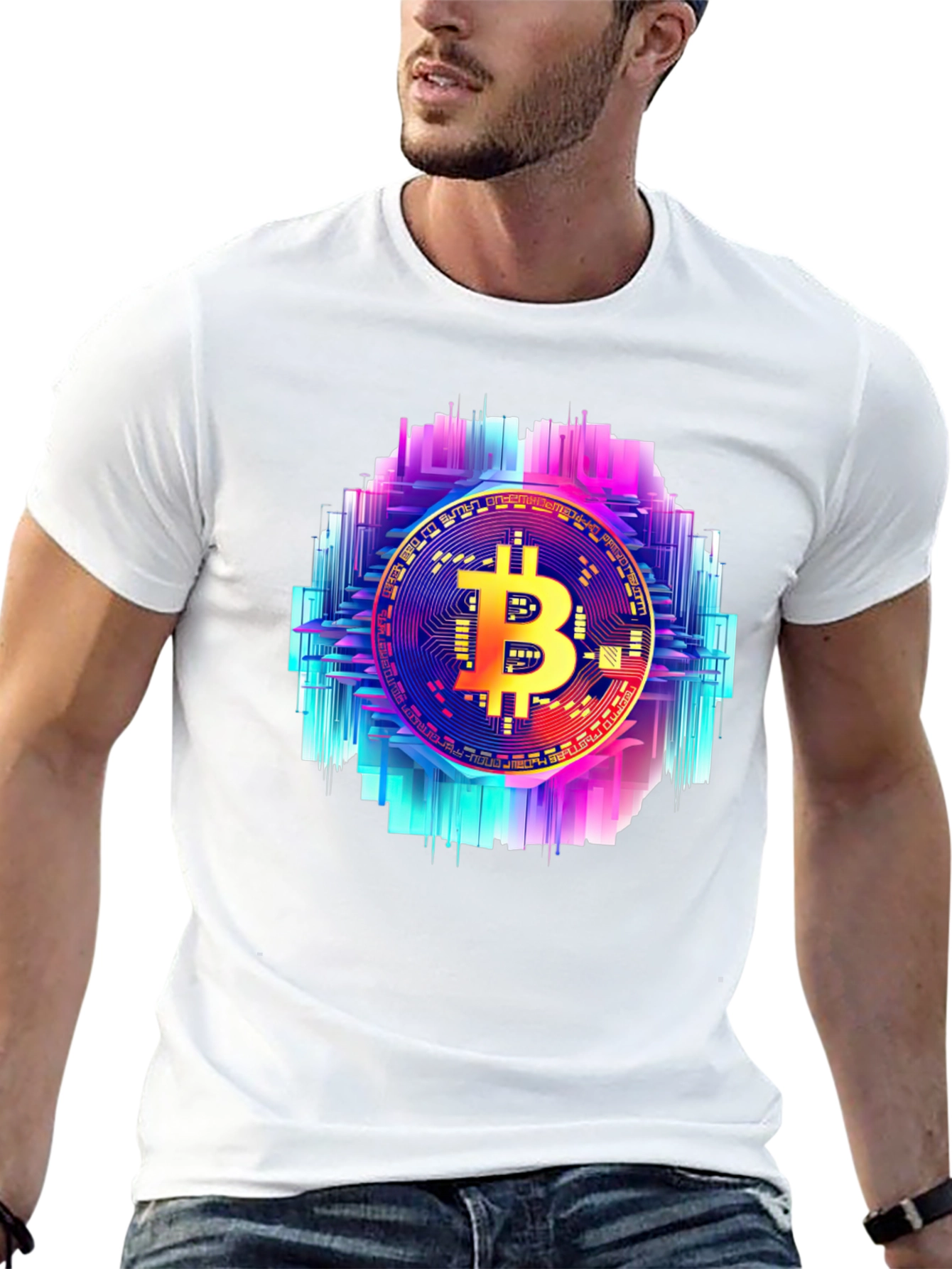Bitcoin Circuit Board Graphic Tee - Black