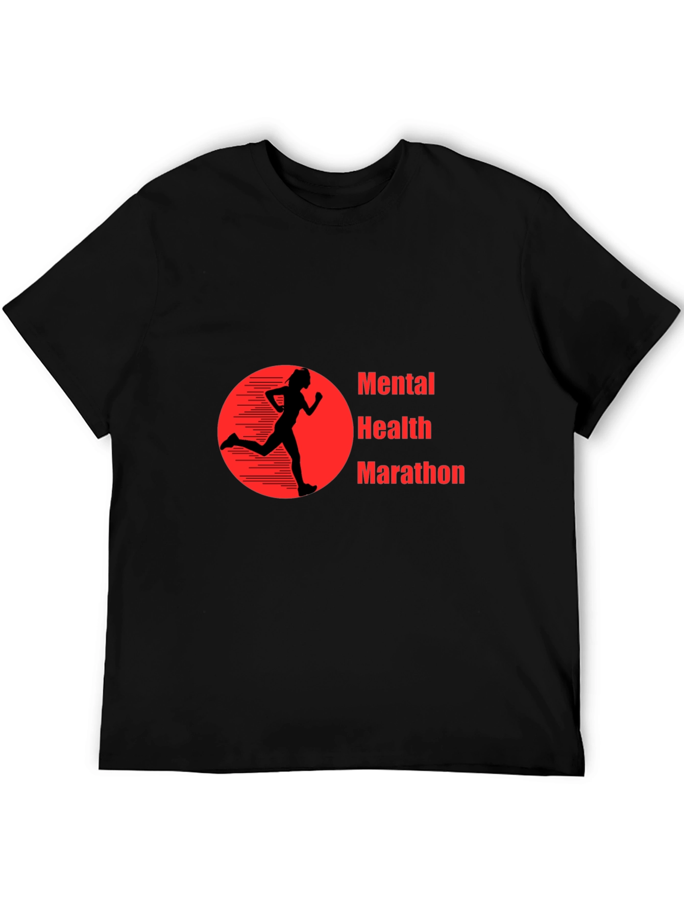 Mental Health Marathon Black T-Shirt
