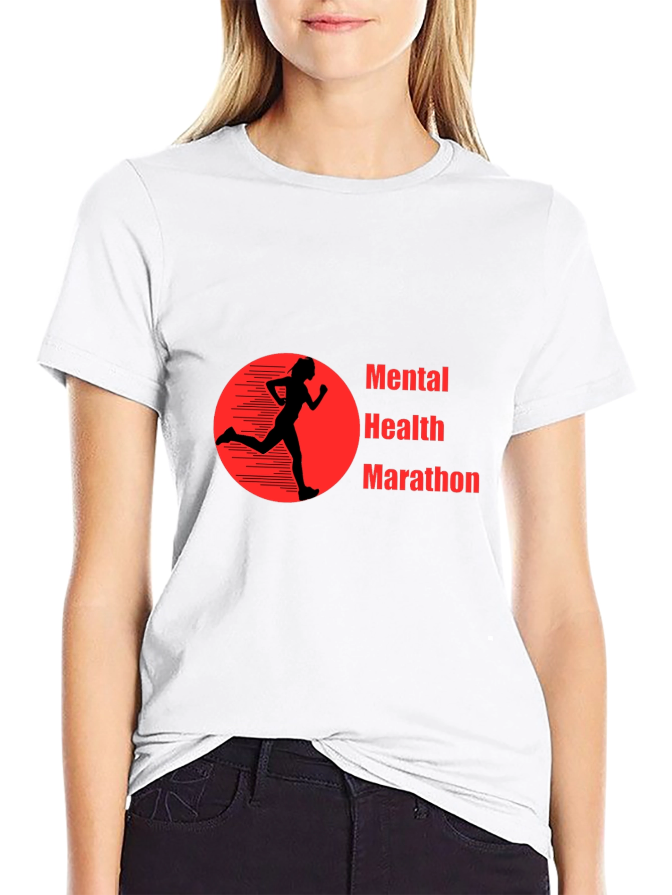 Mental Health Marathon Black T-Shirt