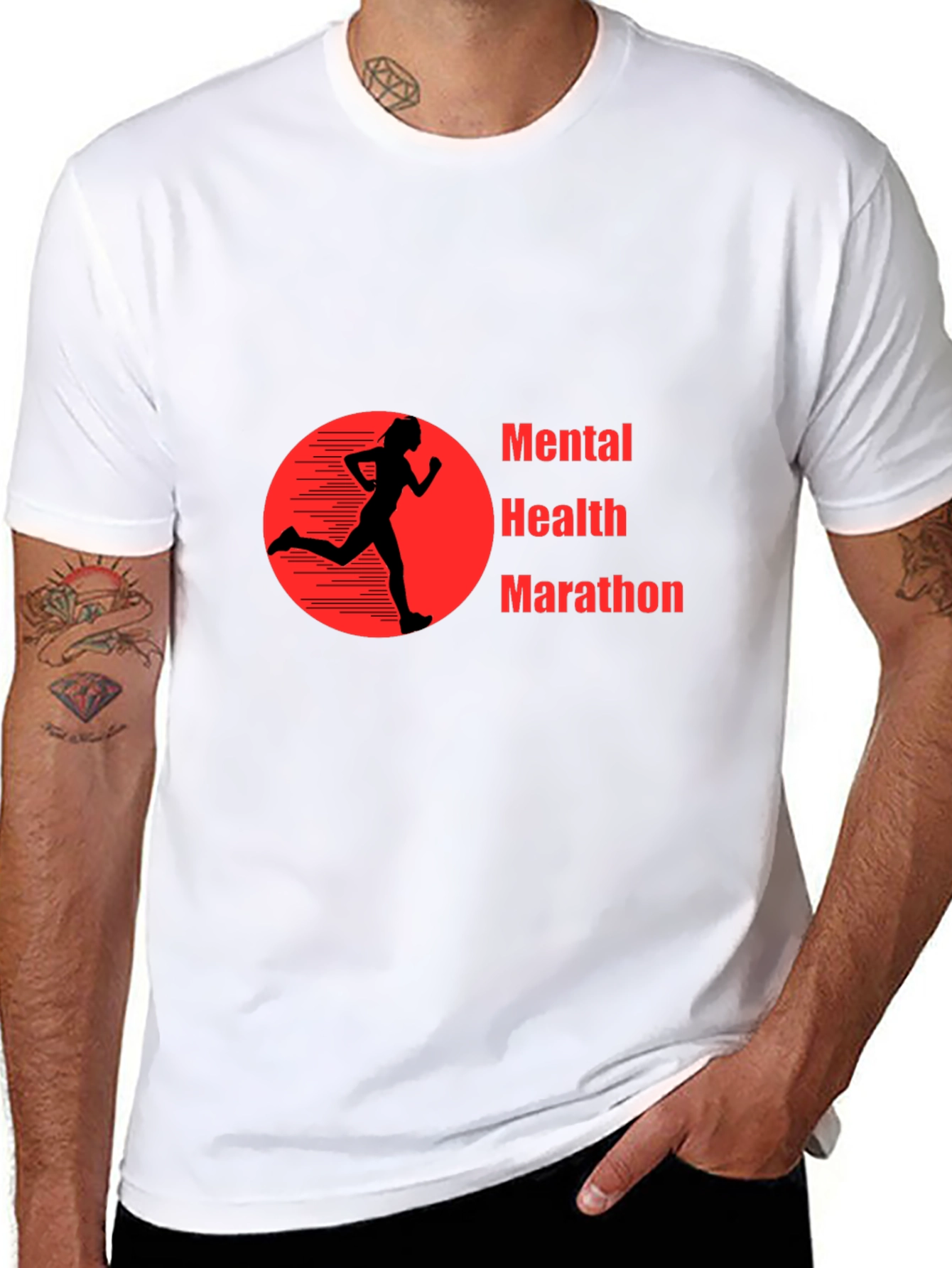 Mental Health Marathon Black T-Shirt