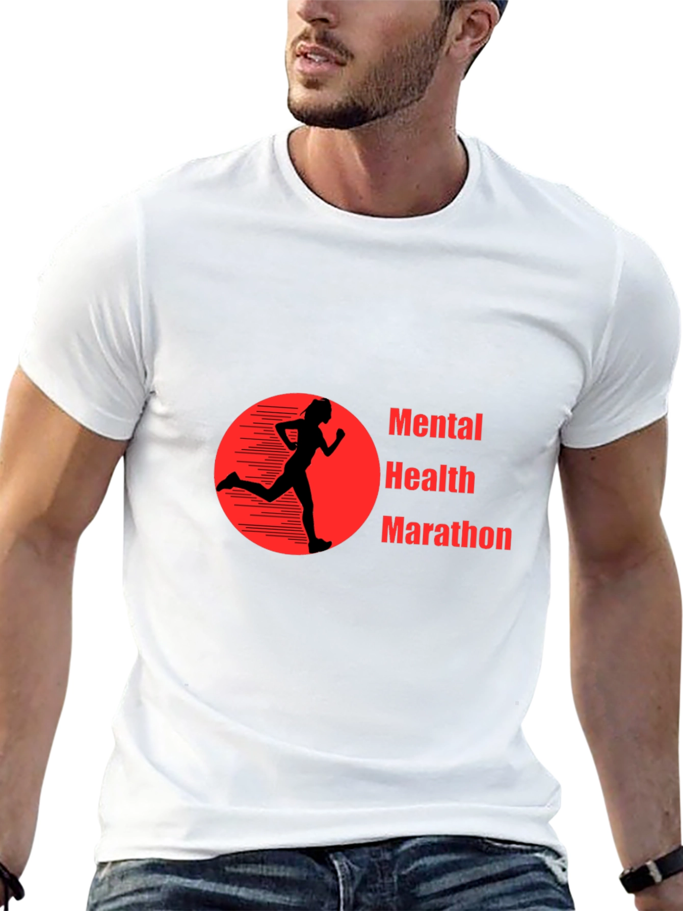 Mental Health Marathon Black T-Shirt