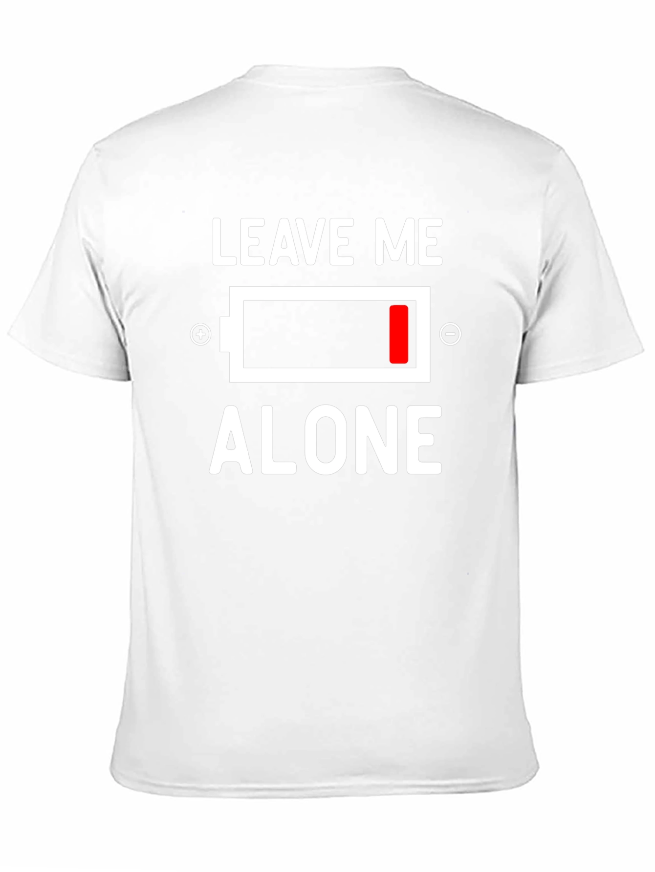 Leave Me Alone Low Battery Graphic Tee - Black