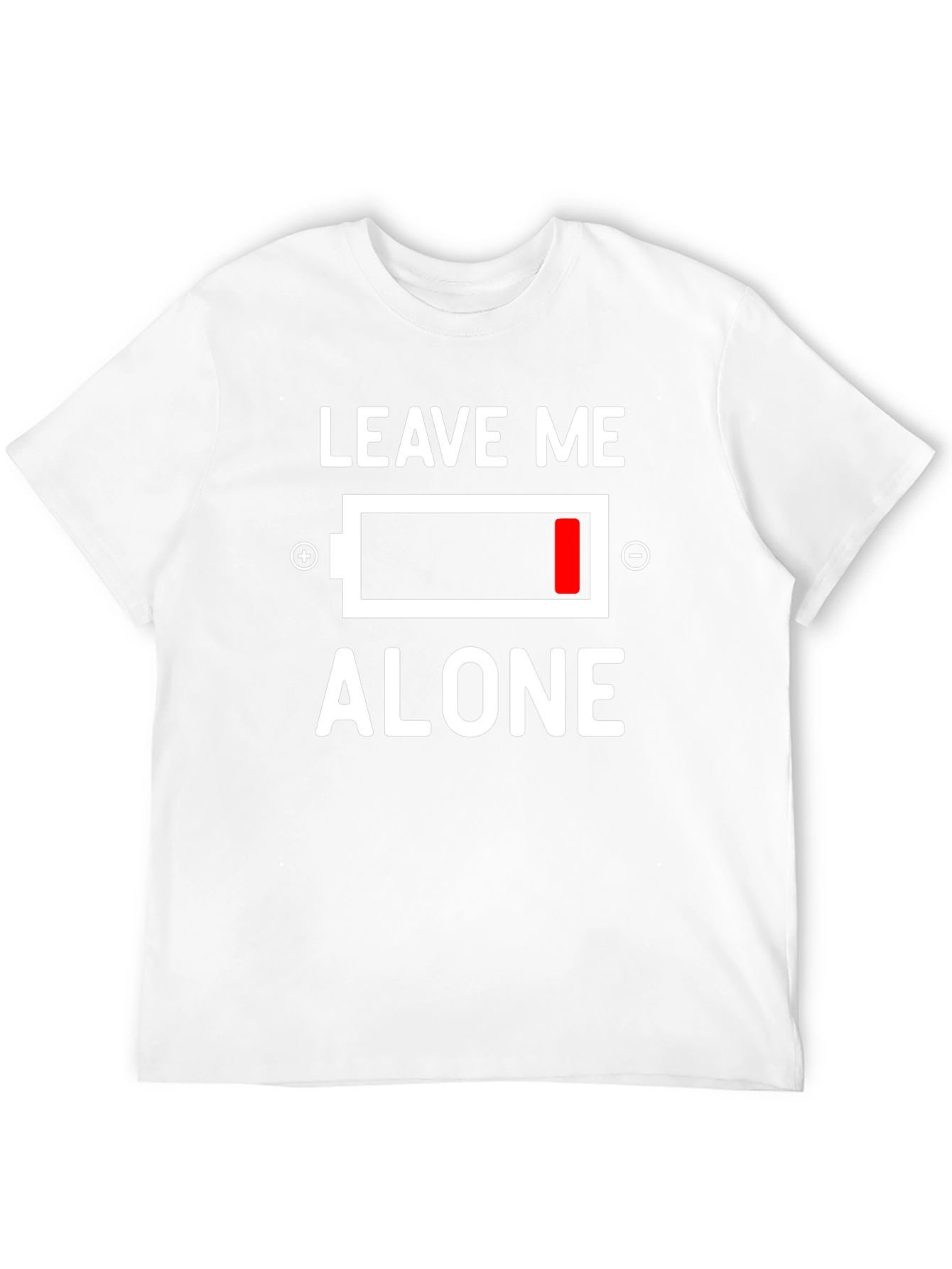 Leave Me Alone Low Battery Graphic Tee - Black