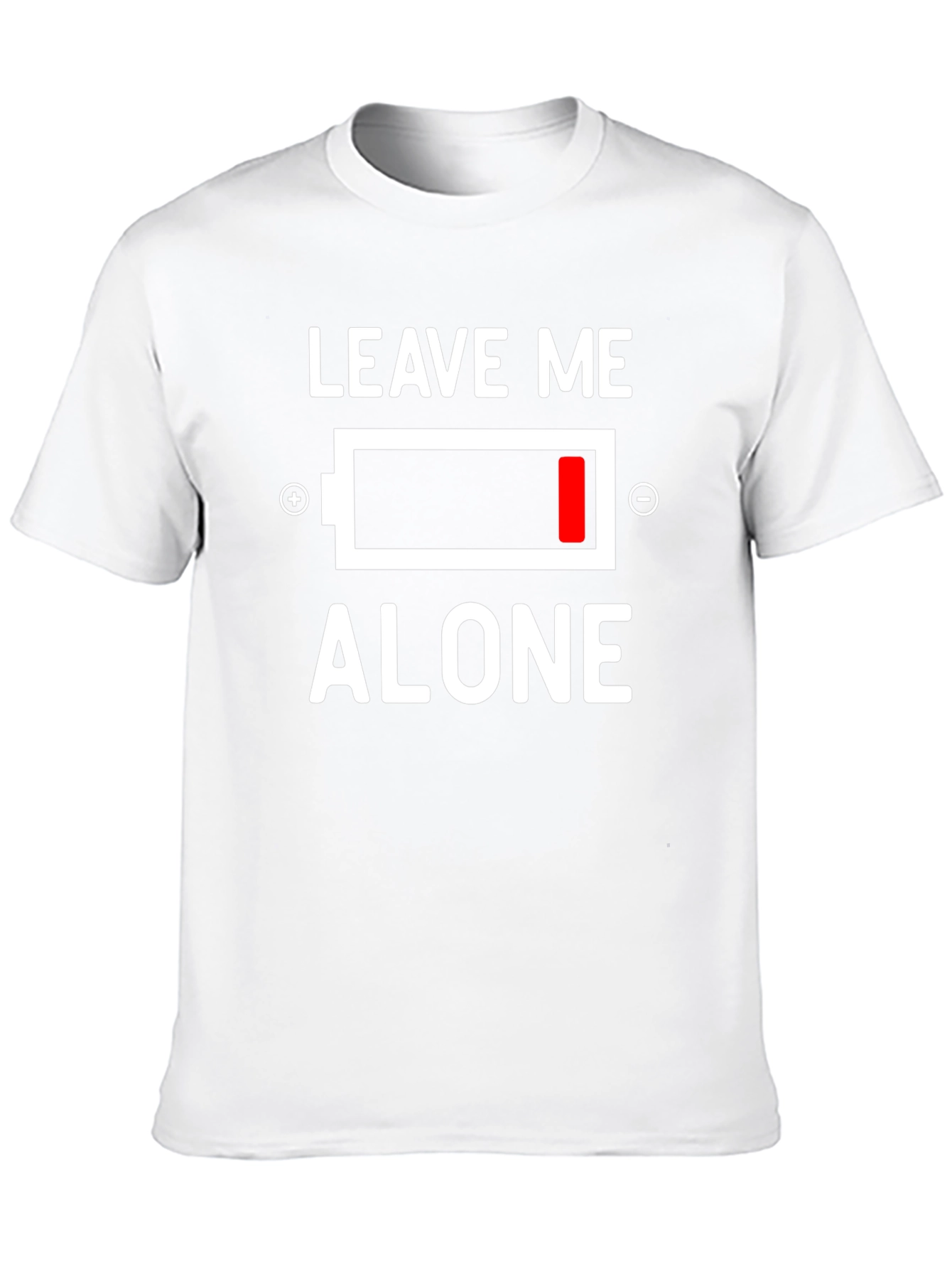 Leave Me Alone Low Battery Graphic Tee - Black