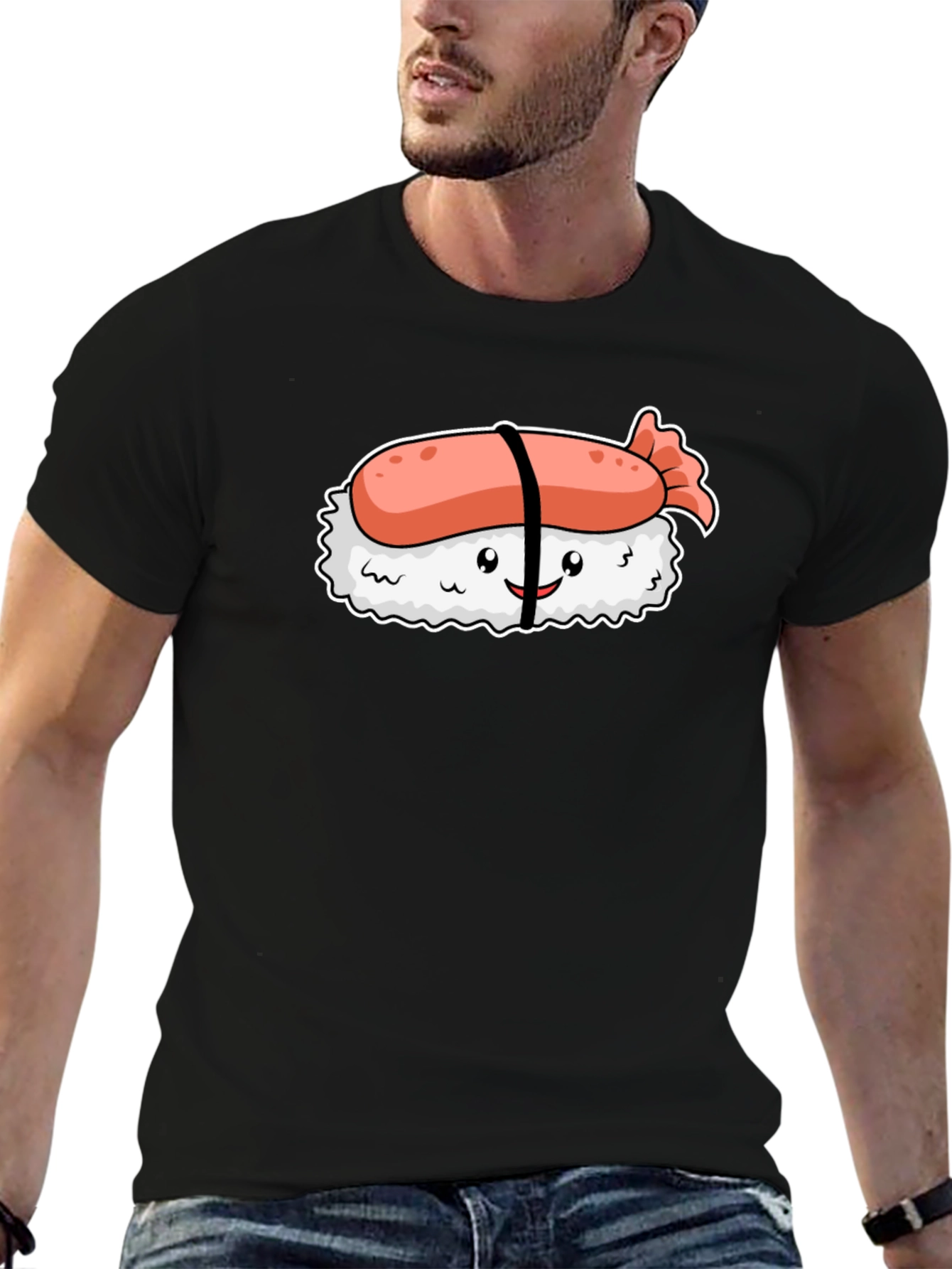 Sushi Graphic Black T-Shirt - Cute Foodie Tee
