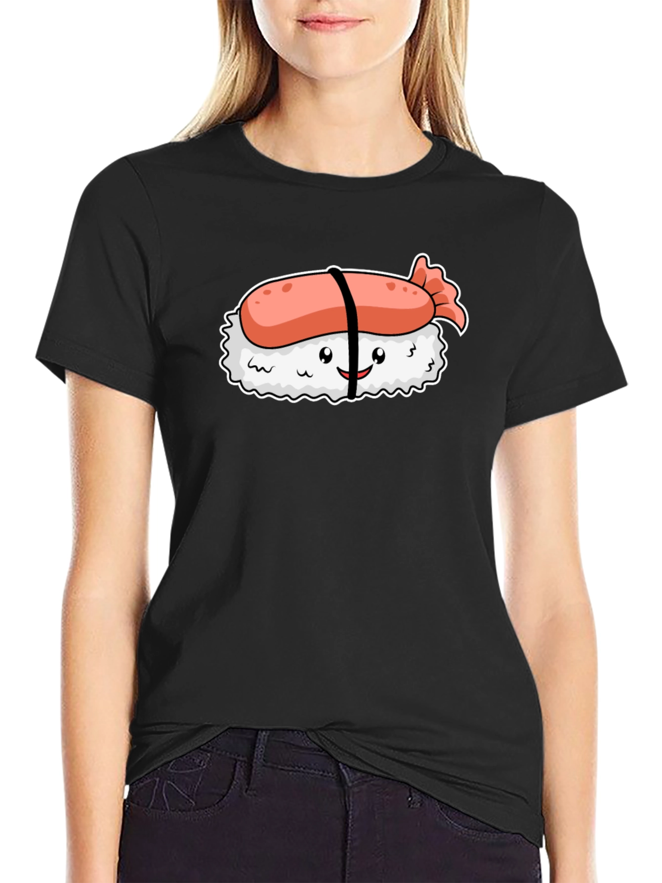 Sushi Graphic Black T-Shirt - Cute Foodie Tee