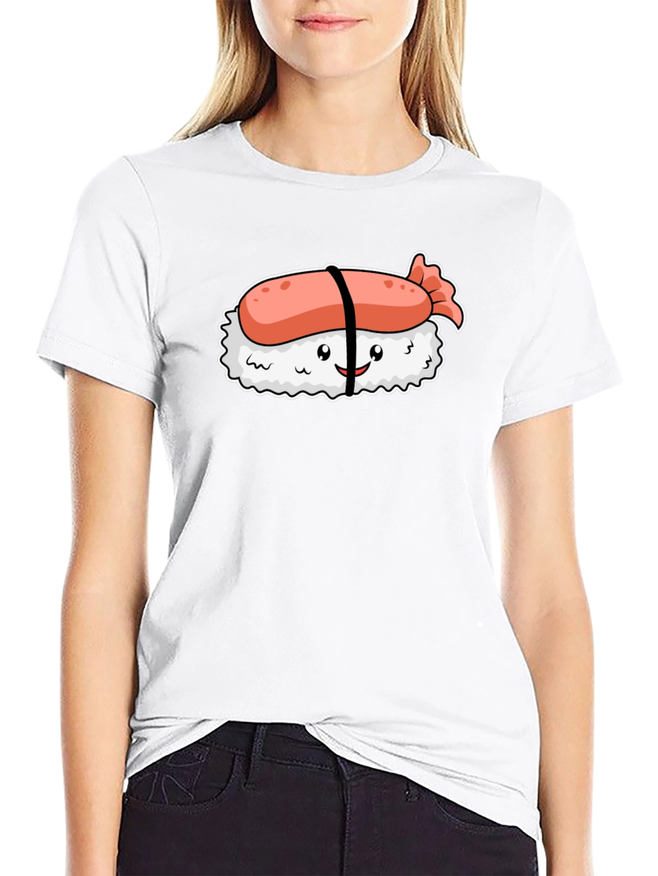 Sushi Graphic Black T-Shirt - Cute Foodie Tee