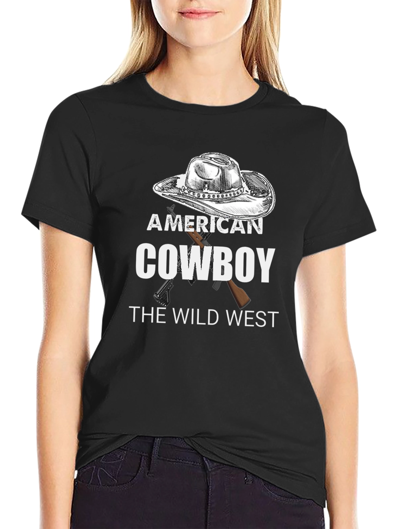 American Cowboy T-Shirt - Wild West Design
