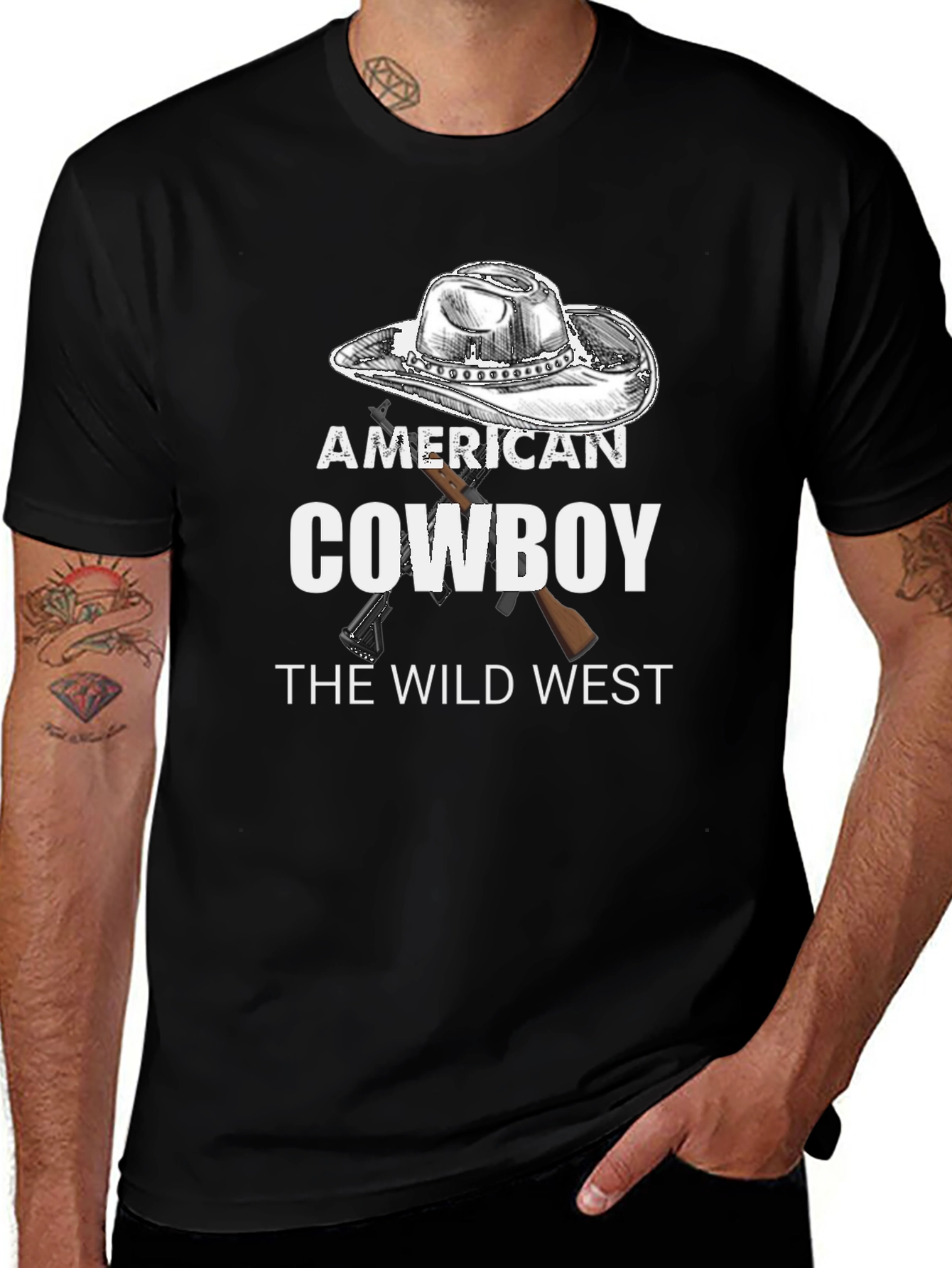 American Cowboy T-Shirt - Wild West Design