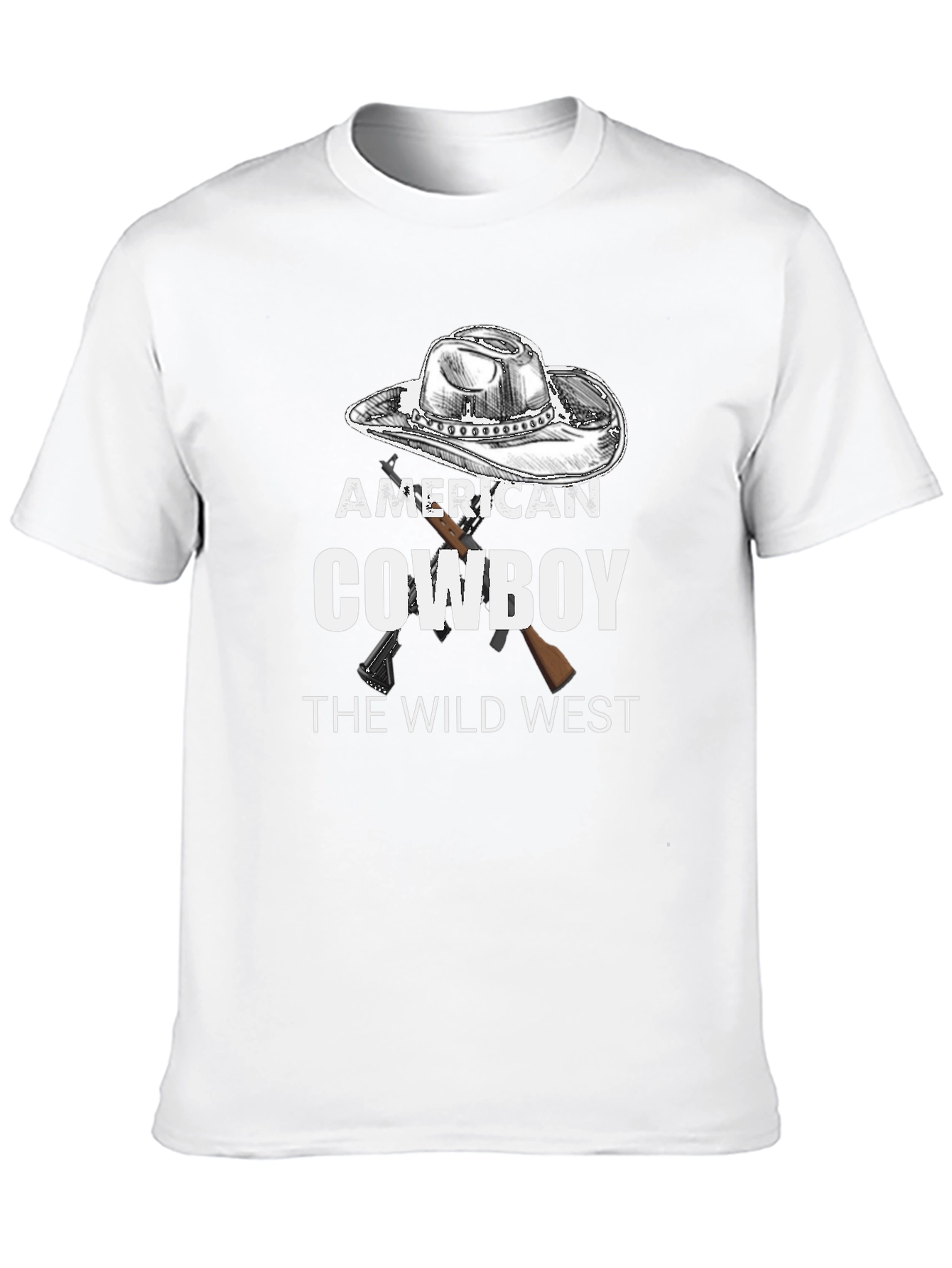 American Cowboy T-Shirt - Wild West Design
