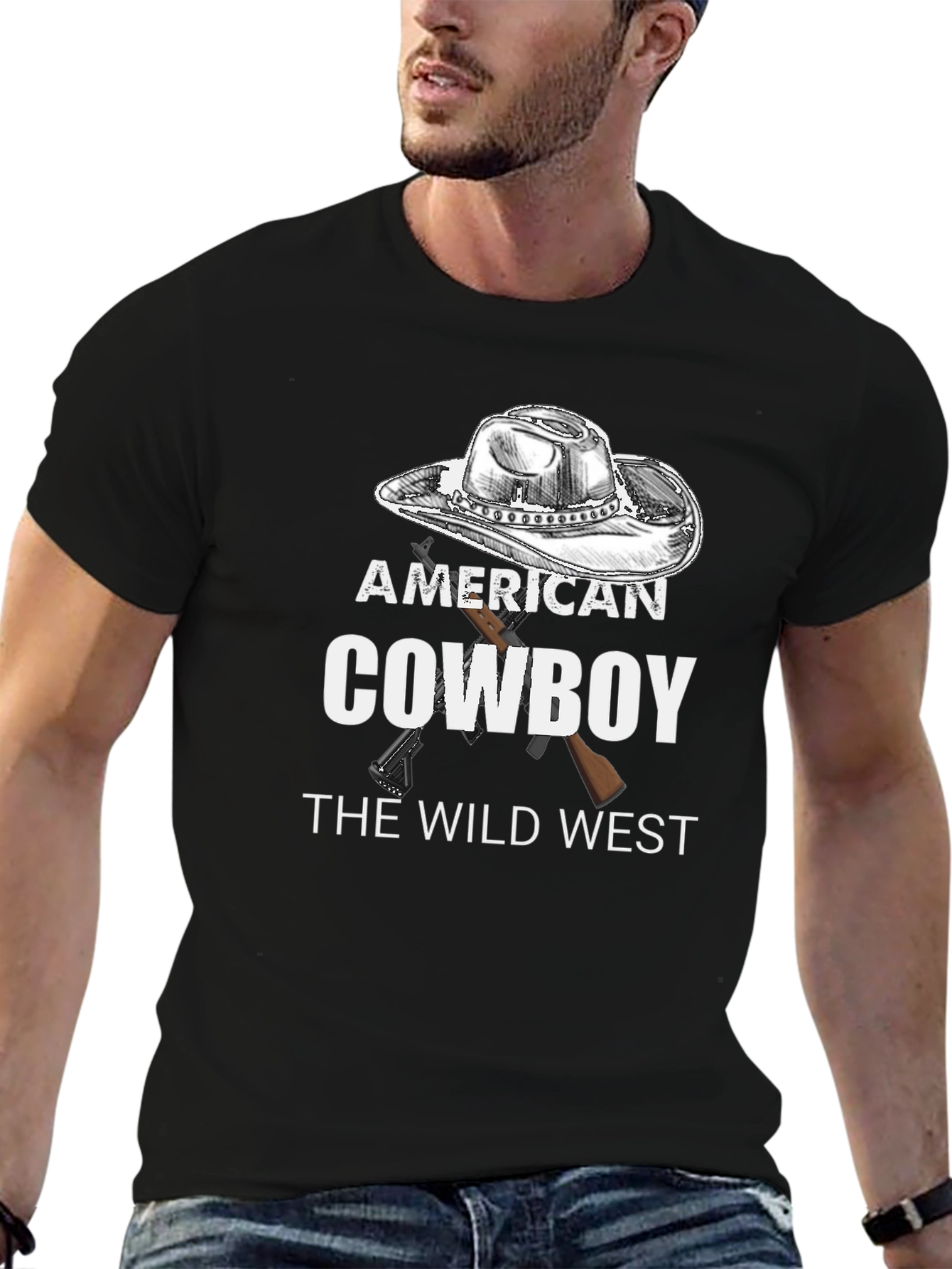 American Cowboy T-Shirt - Wild West Design
