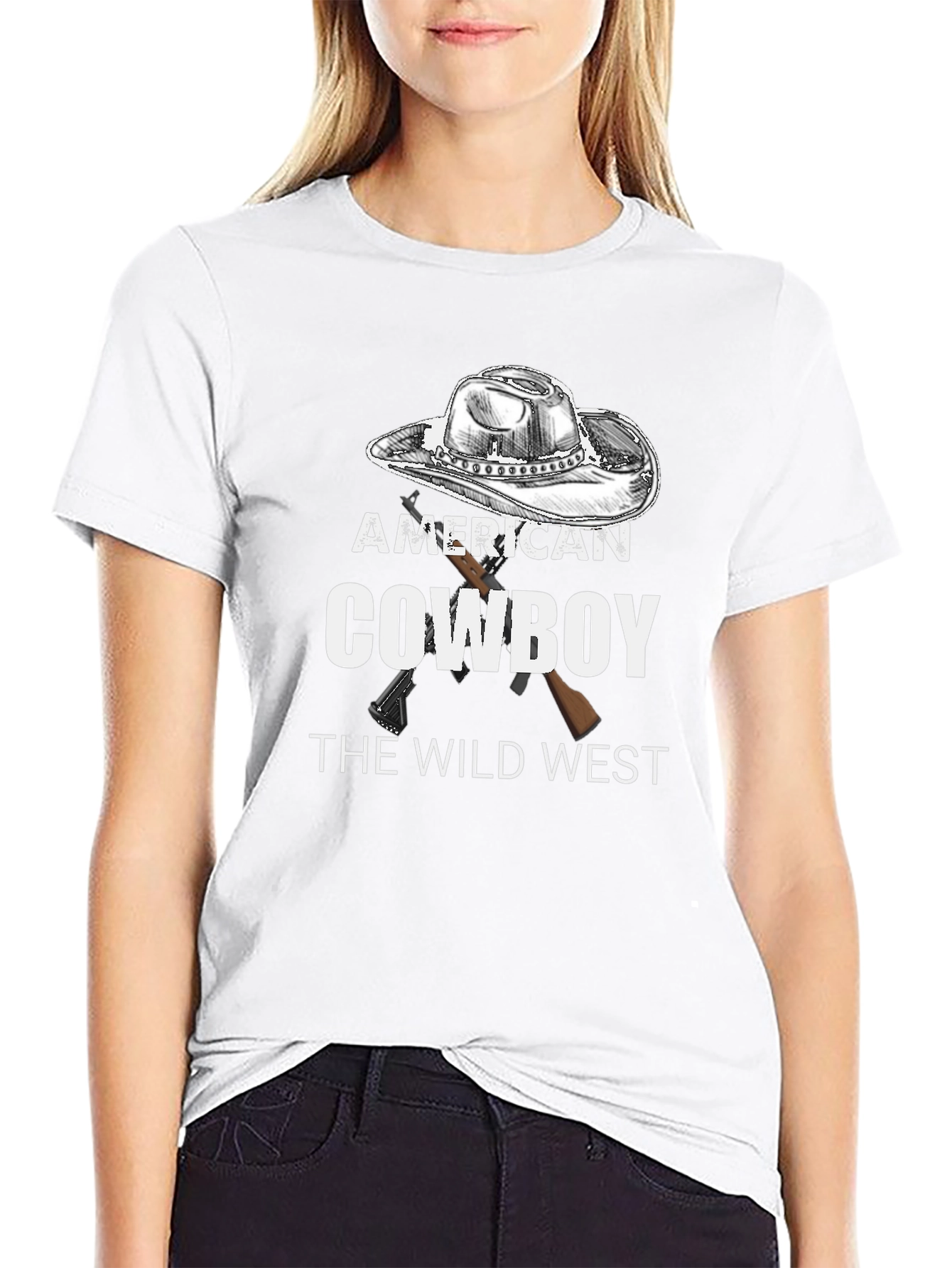 American Cowboy T-Shirt - Wild West Design