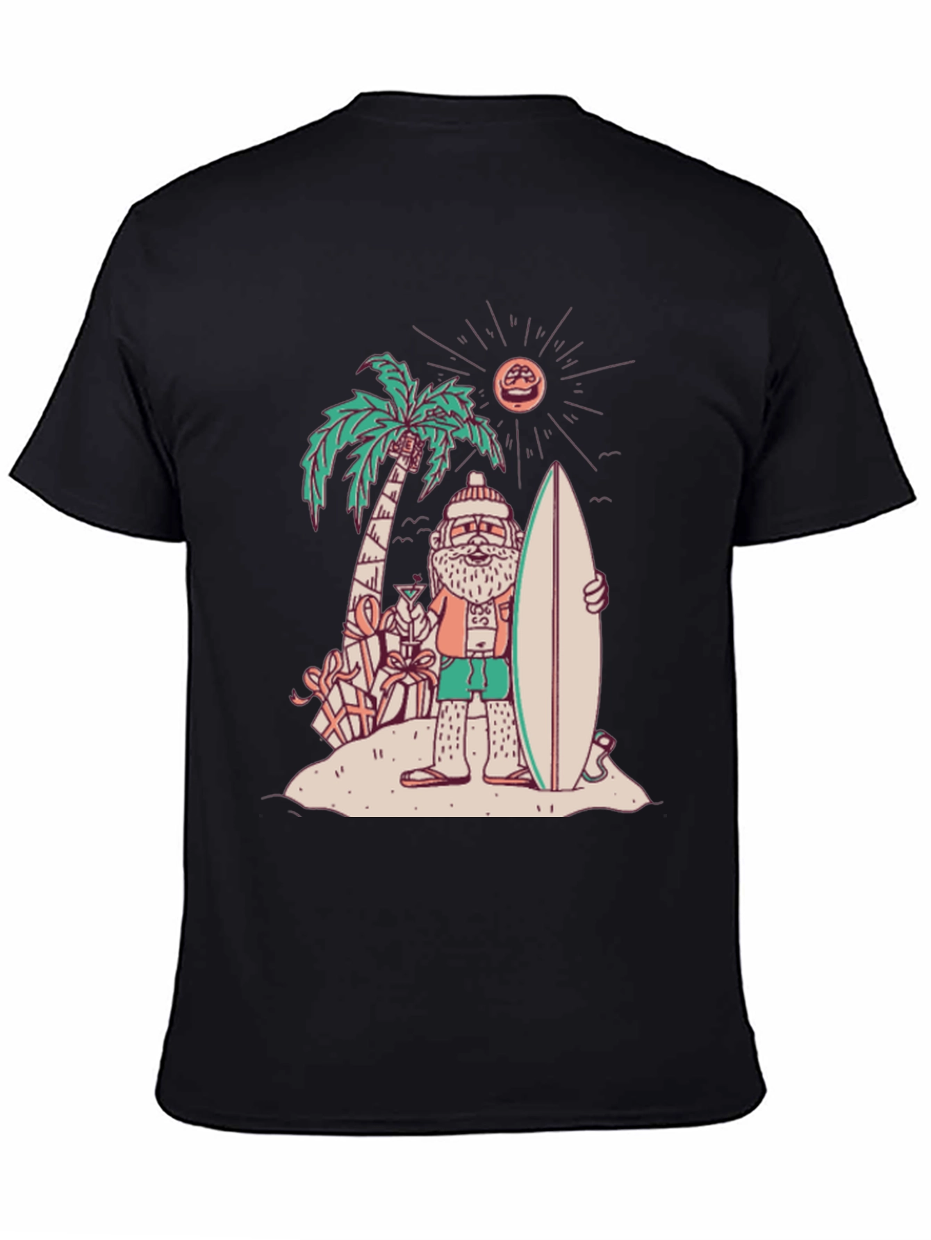 Tropical Santa Surfer T-Shirt