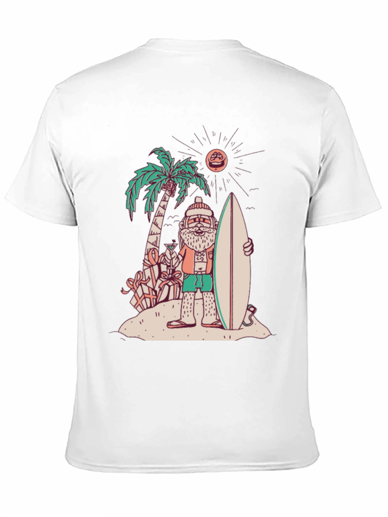 Tropical Santa Surfer T-Shirt