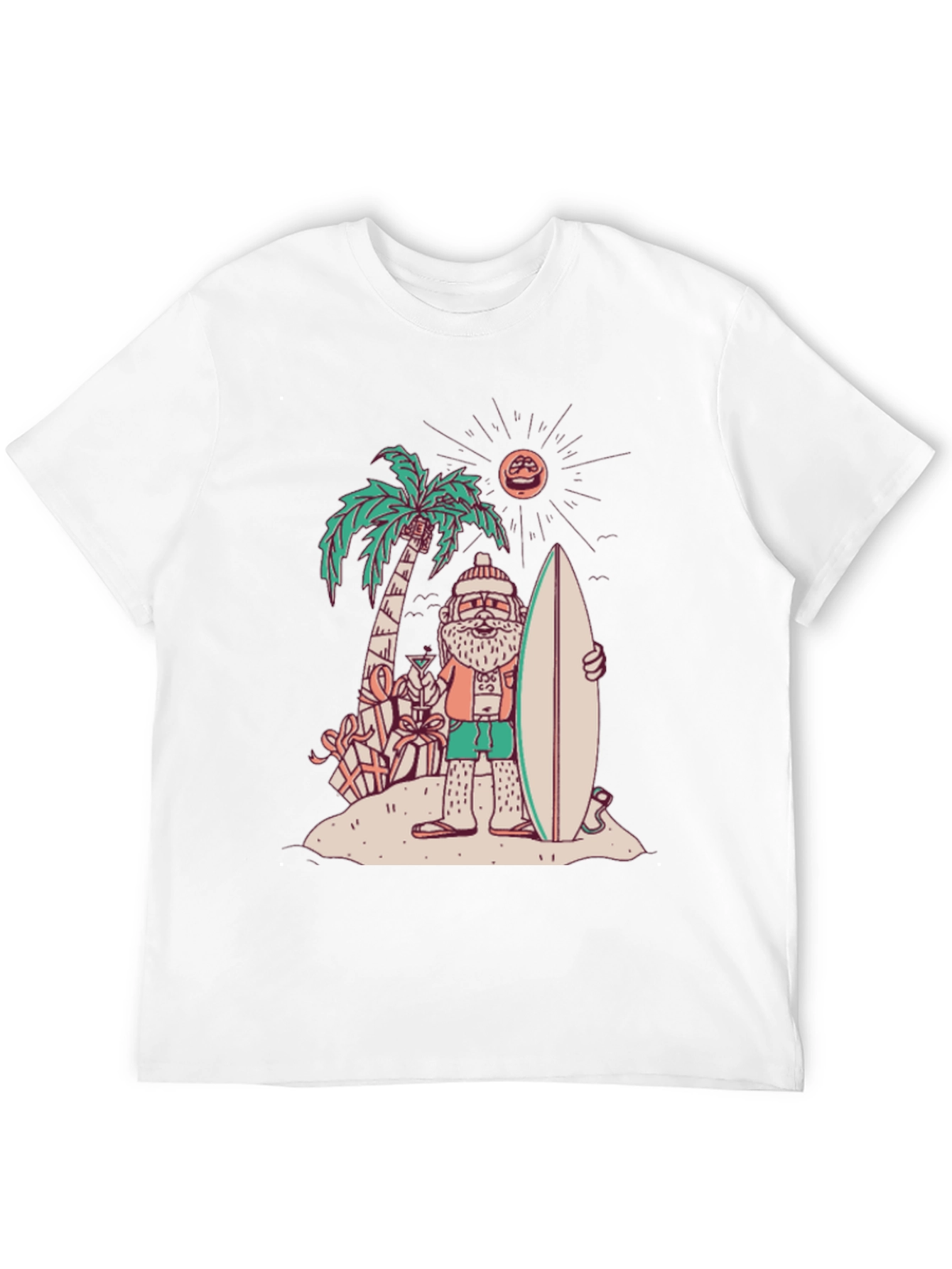 Tropical Santa Surfer T-Shirt