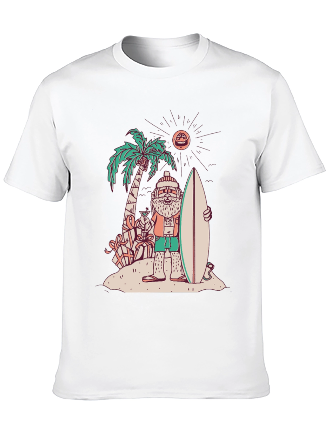Tropical Santa Surfer T-Shirt