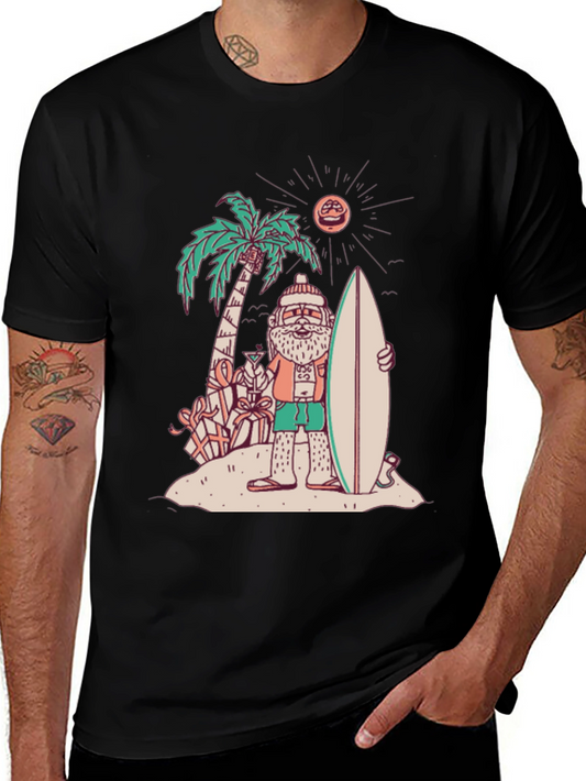 Tropical Santa Surfer T-Shirt