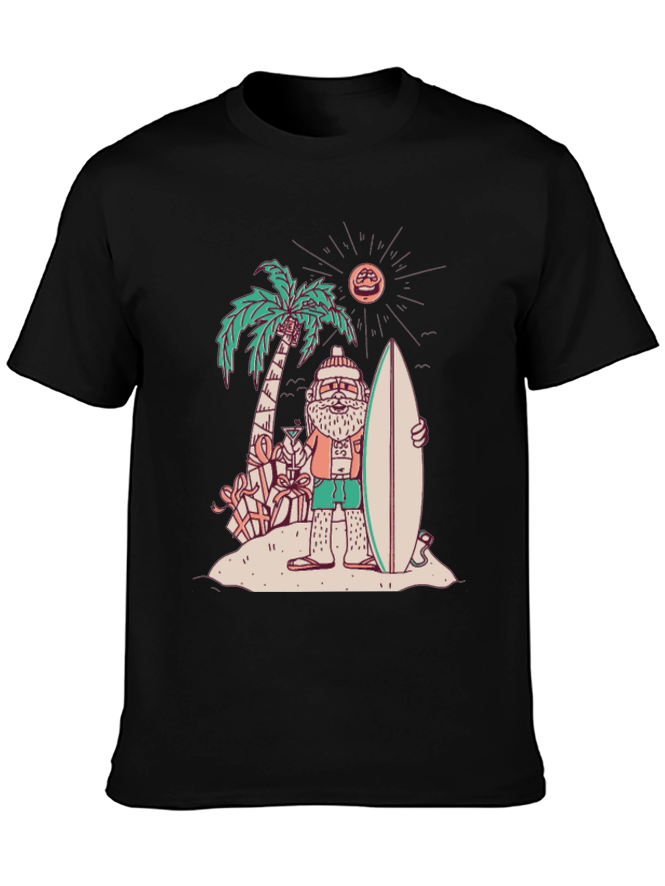 Tropical Santa Surfer T-Shirt