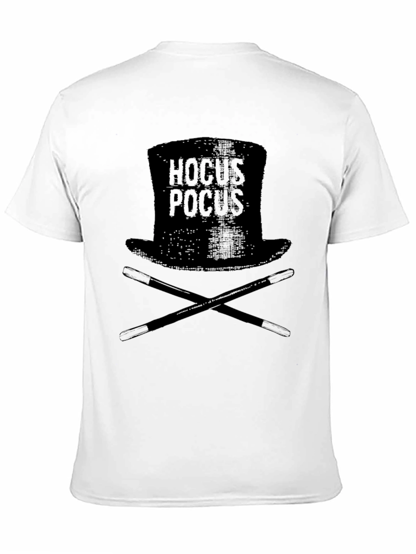 Hocus Pocus Hat & Wand Black T-Shirt