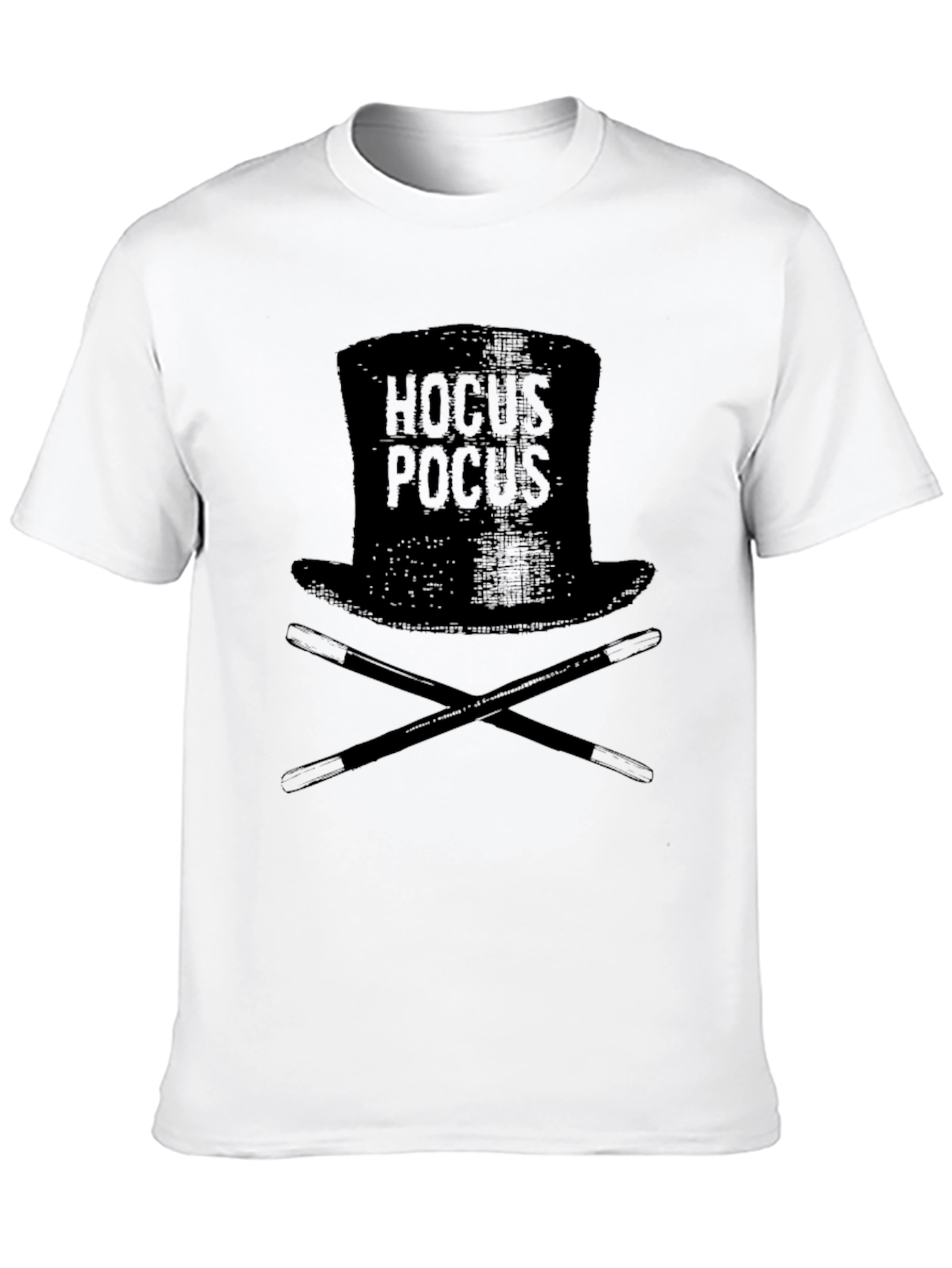 Hocus Pocus Hat & Wand Black T-Shirt