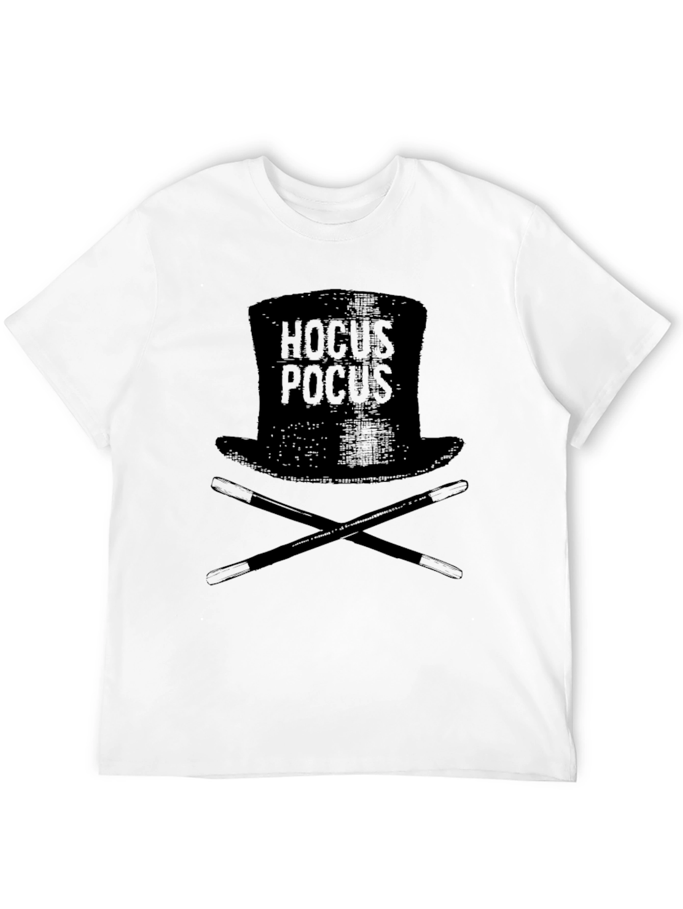 Hocus Pocus Hat & Wand Black T-Shirt