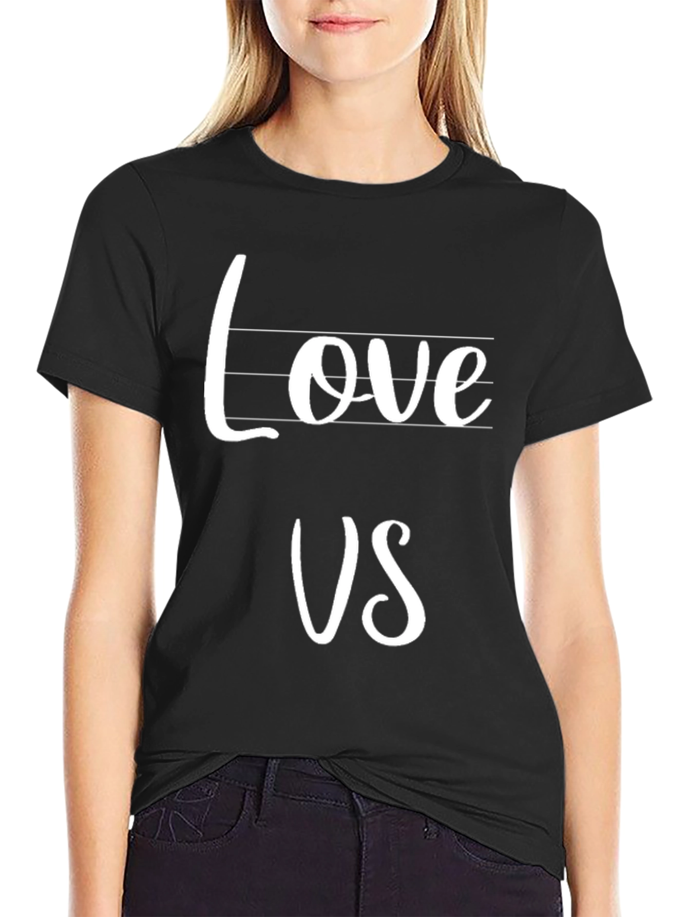 Love Us Graphic Black T-Shirt