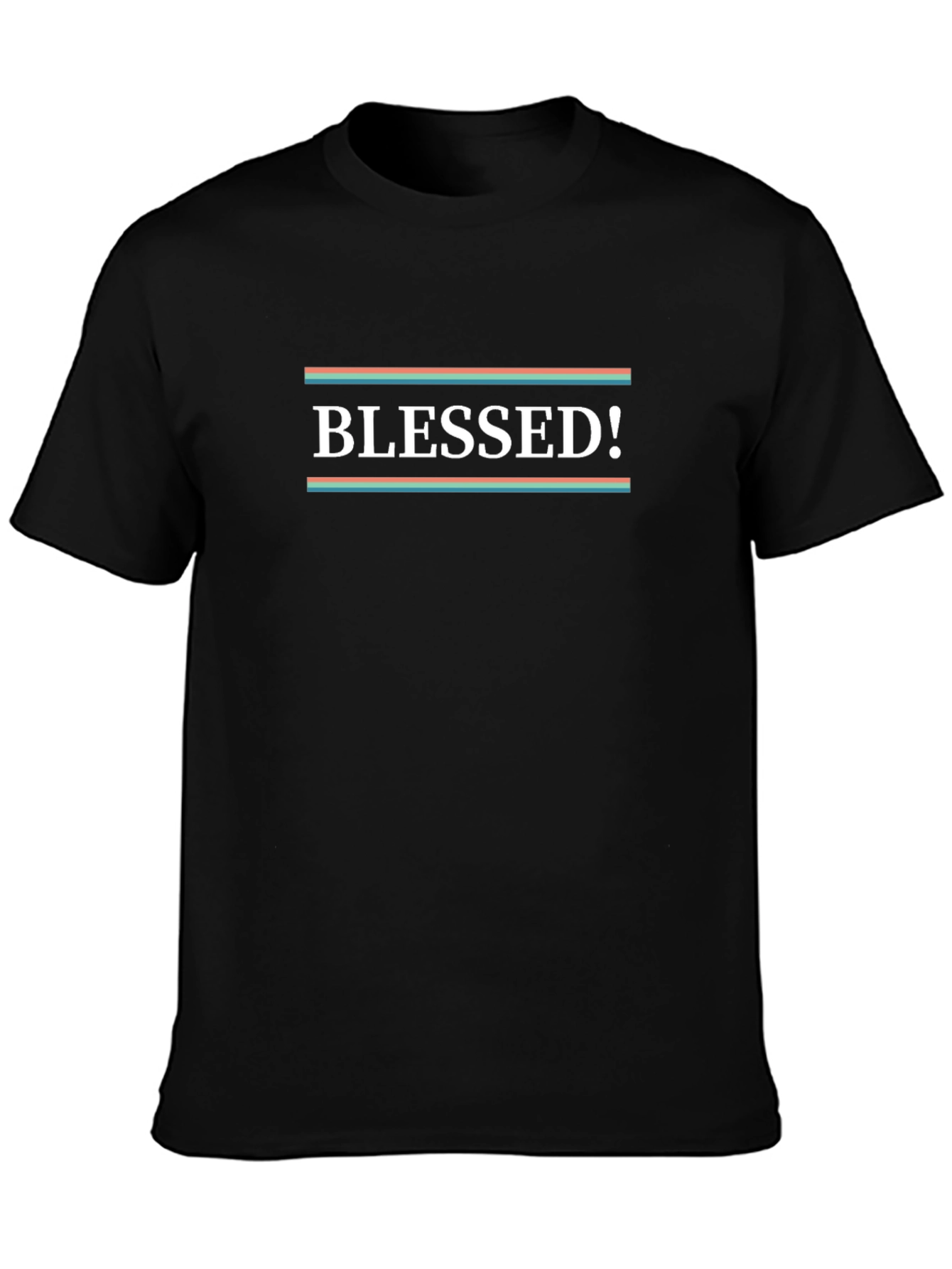 Blessed Graphic T-Shirt - Black Cotton Blend