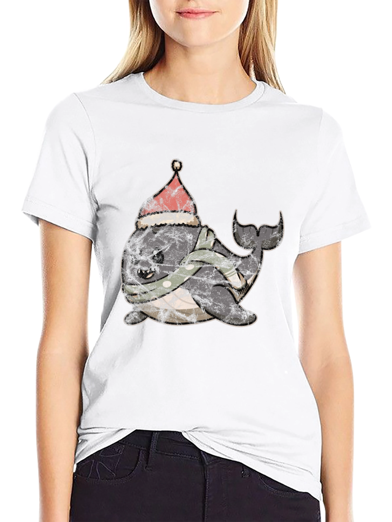 Festive Narwhal T-Shirt - Holiday Fun