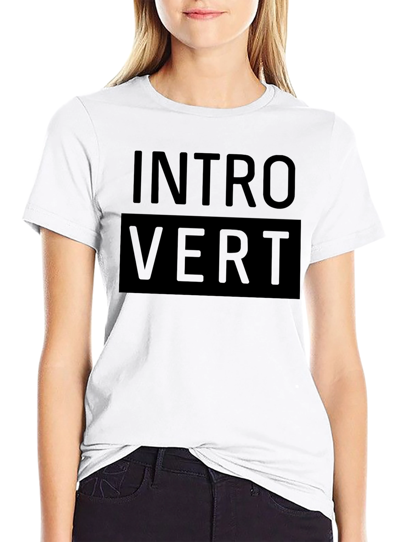 Introvert Graphic Tee - Classic Black T-Shirt
