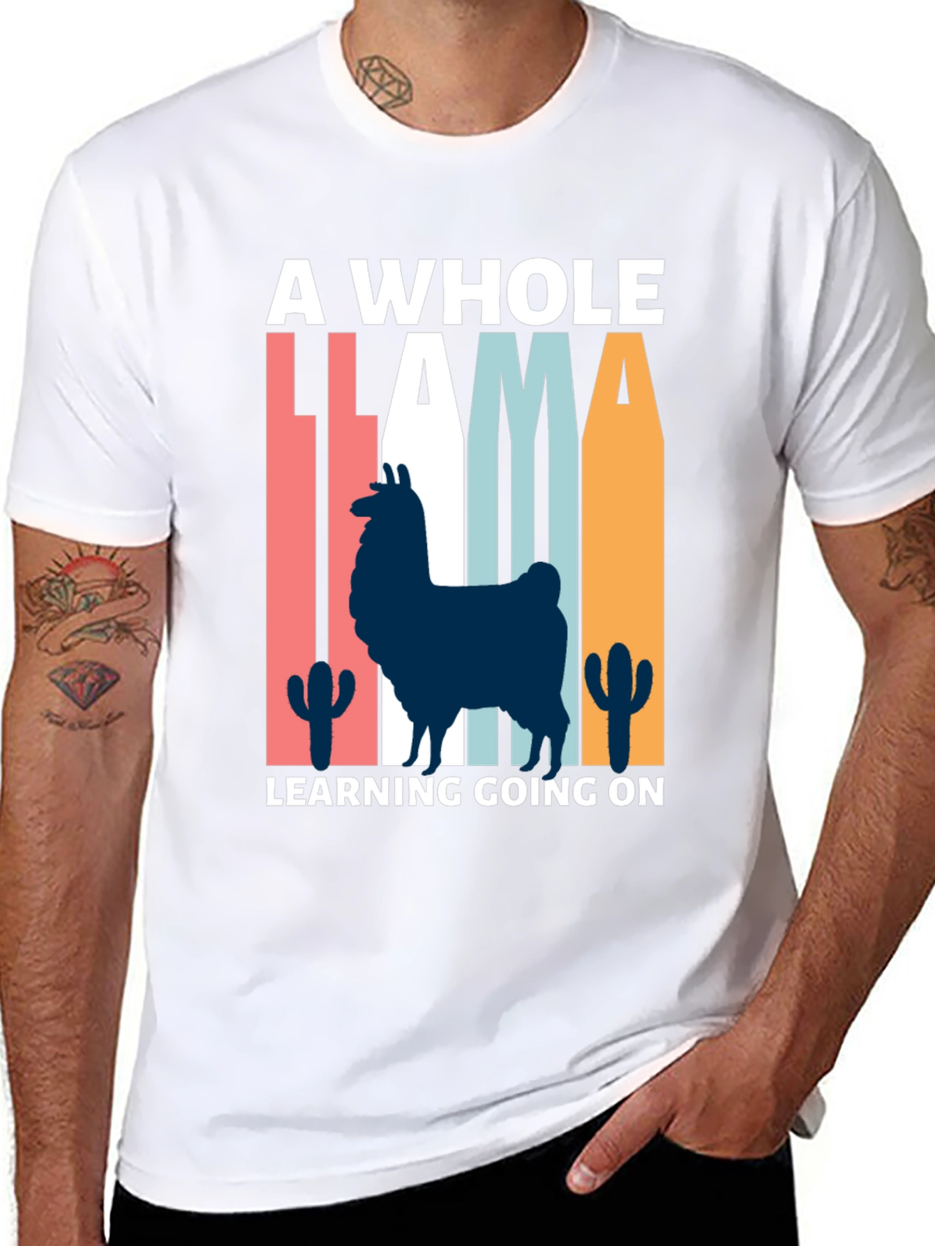 Llama Learning T-Shirt - Quirky & Fun!