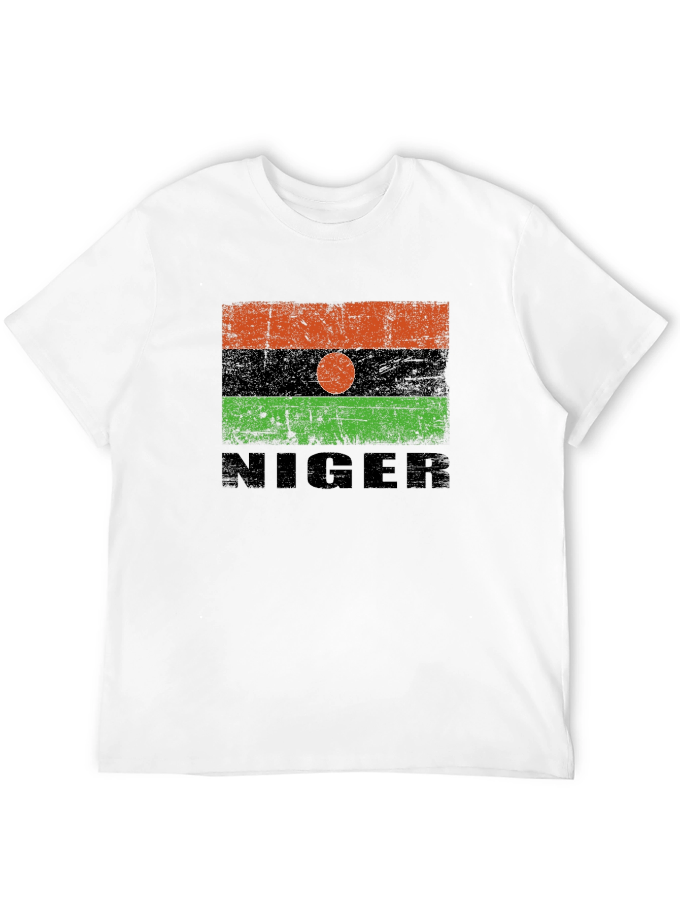 Niger Flag T-Shirt - Distressed Design