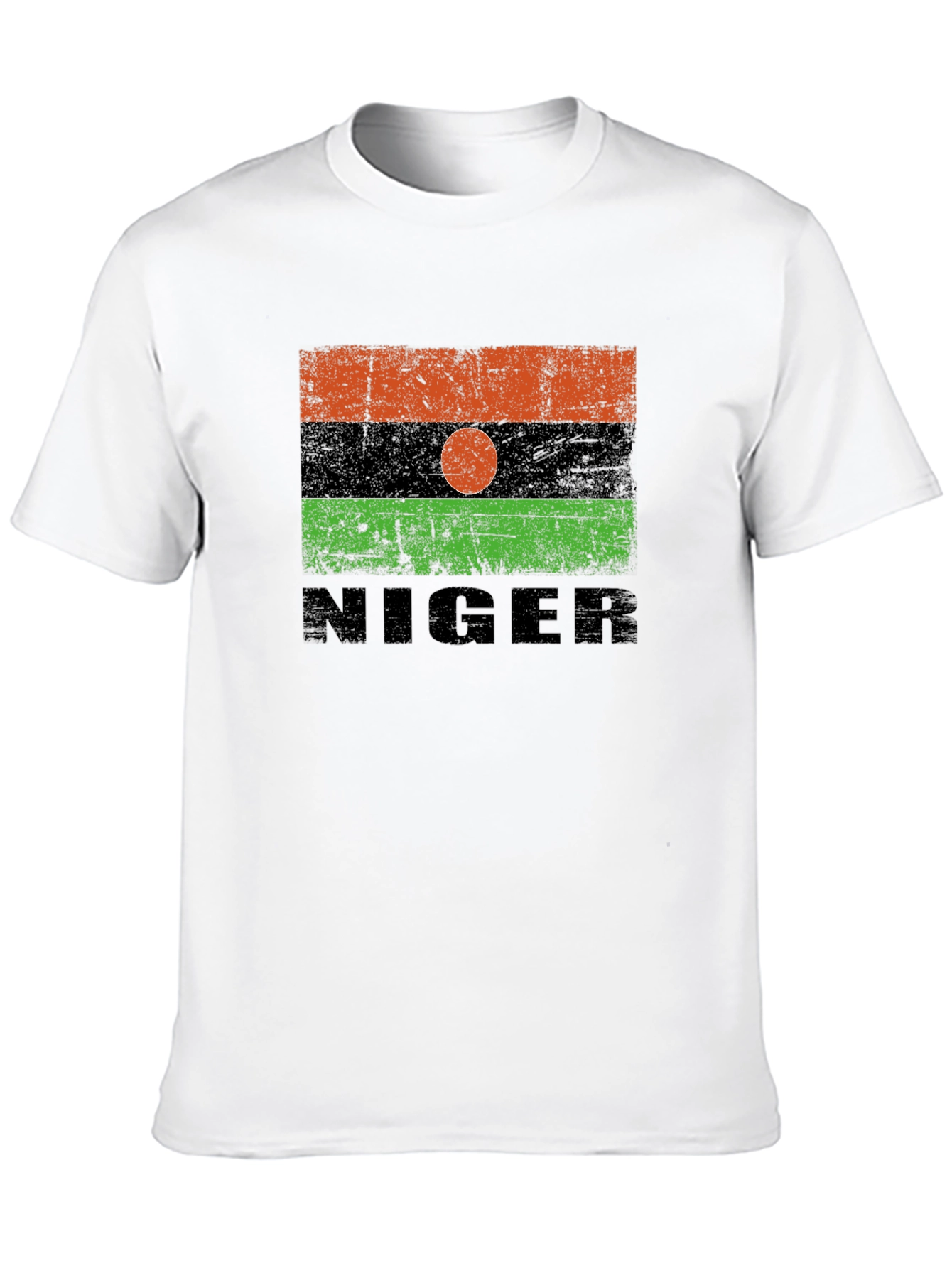 Niger Flag T-Shirt - Distressed Design