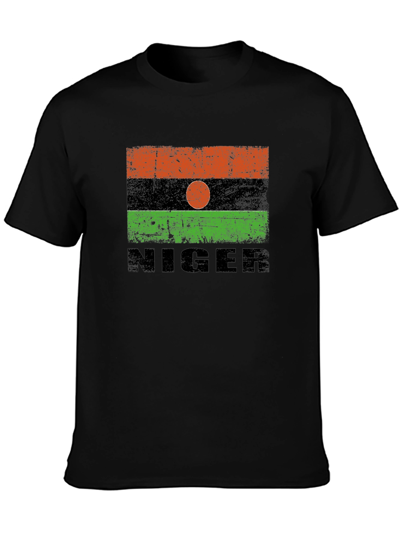 Niger Flag T-Shirt - Distressed Design
