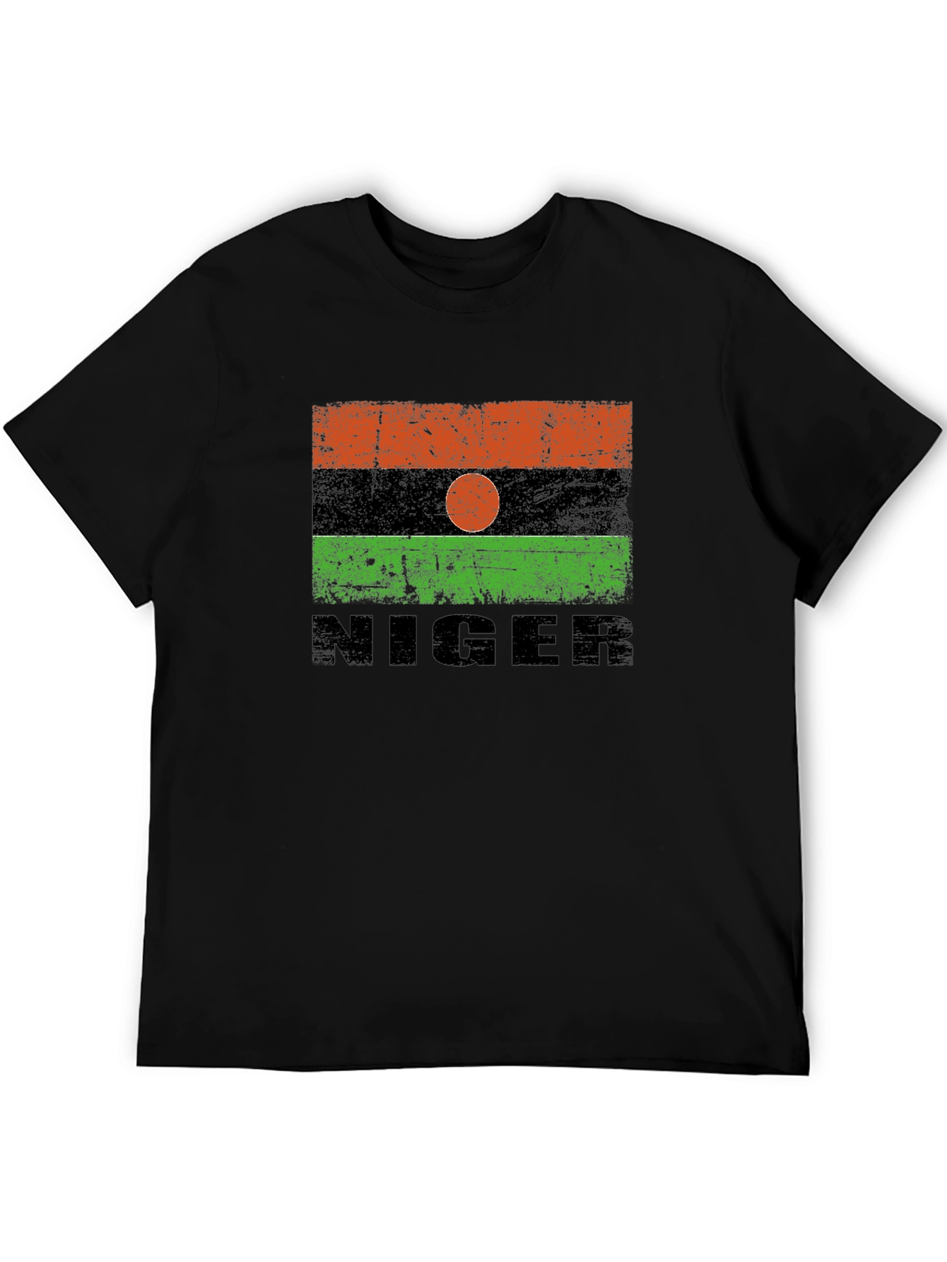 Niger Flag T-Shirt - Distressed Design