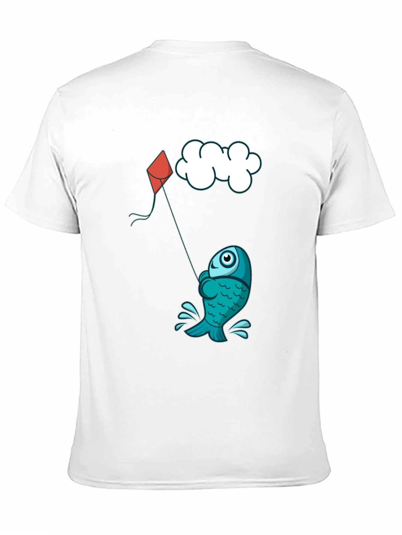 Fish Kite T-Shirt - Fun Cartoon Design