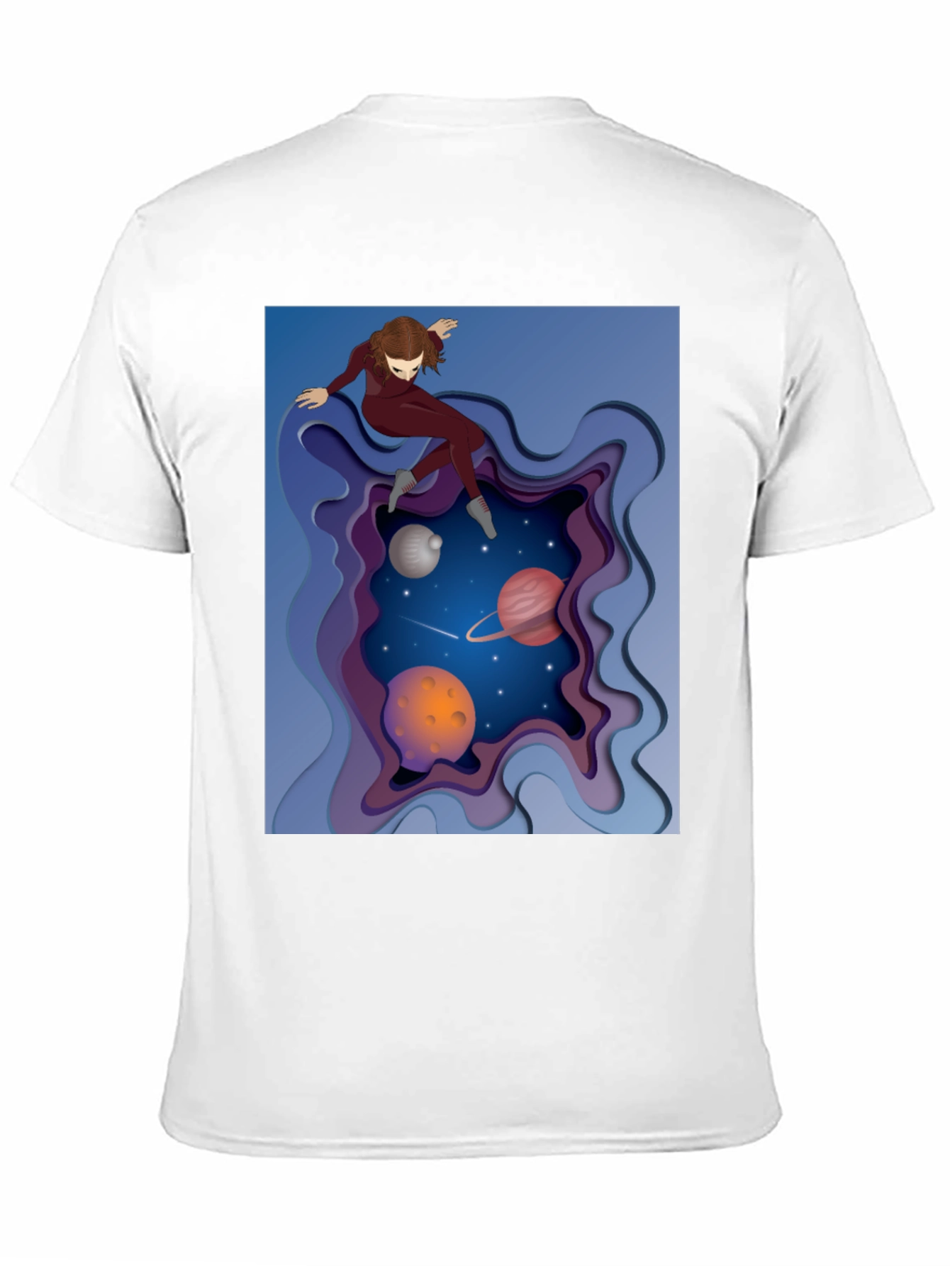 Space Explorer Graphic Tee - Unisex Black T-Shirt
